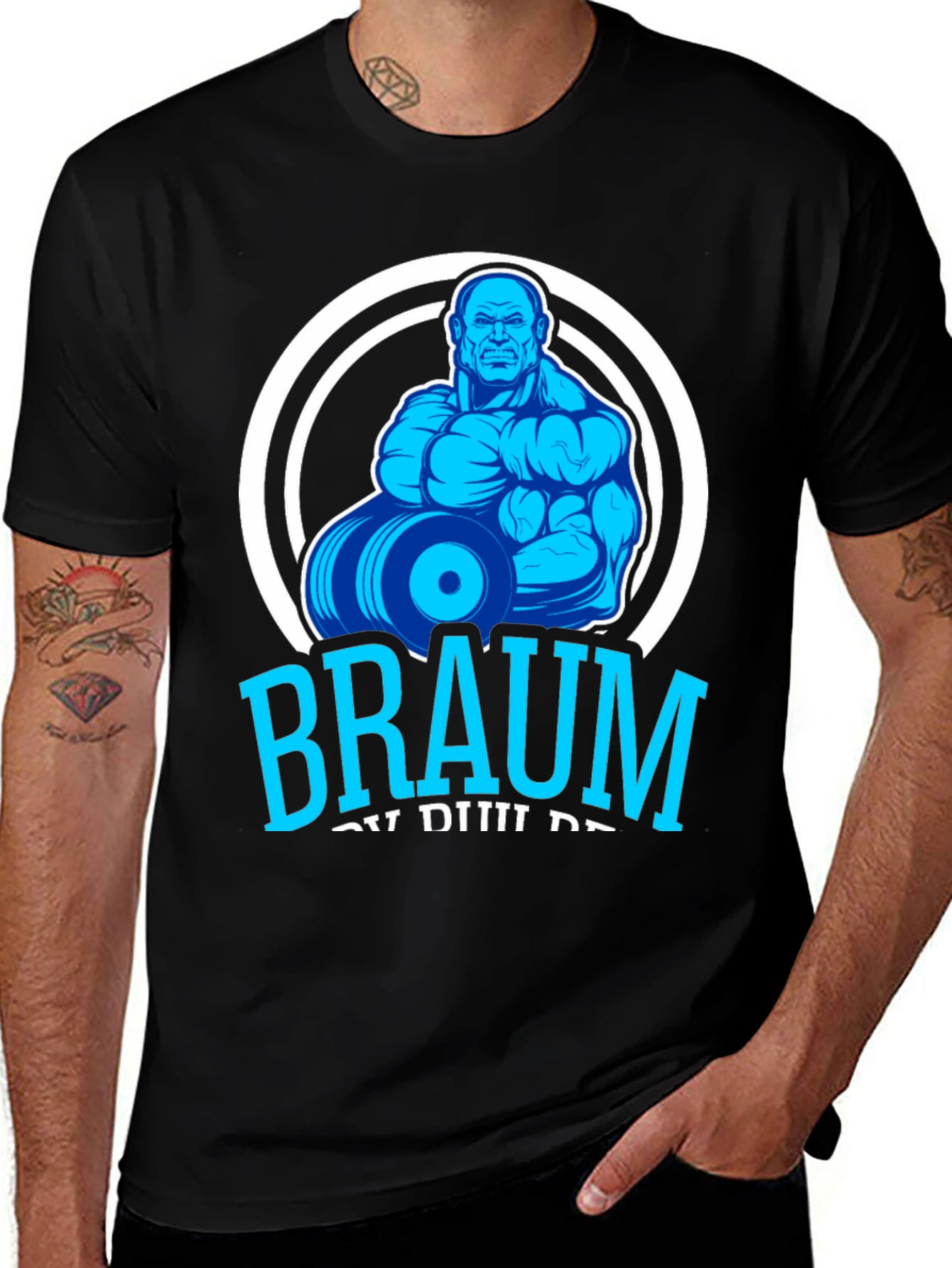 Variant 14 of Braum Bodybuilding Graphic Tee - Black