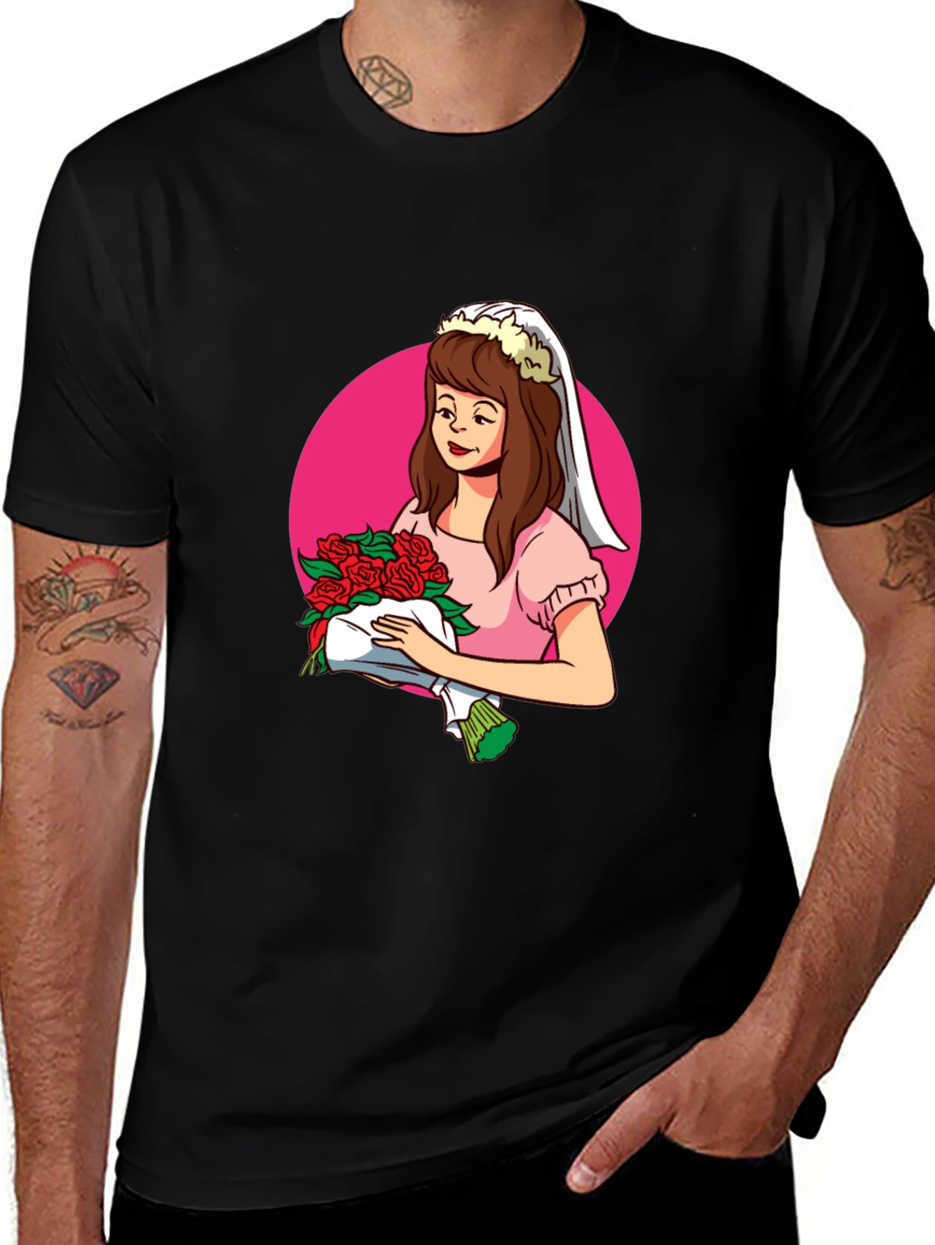 Variant 21 of Bride Cartoon Graphic T-Shirt