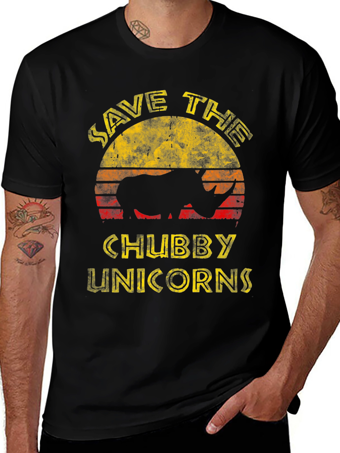 Variant 29 of Save The Chubby Unicorns Rhino Graphic T-Shirt