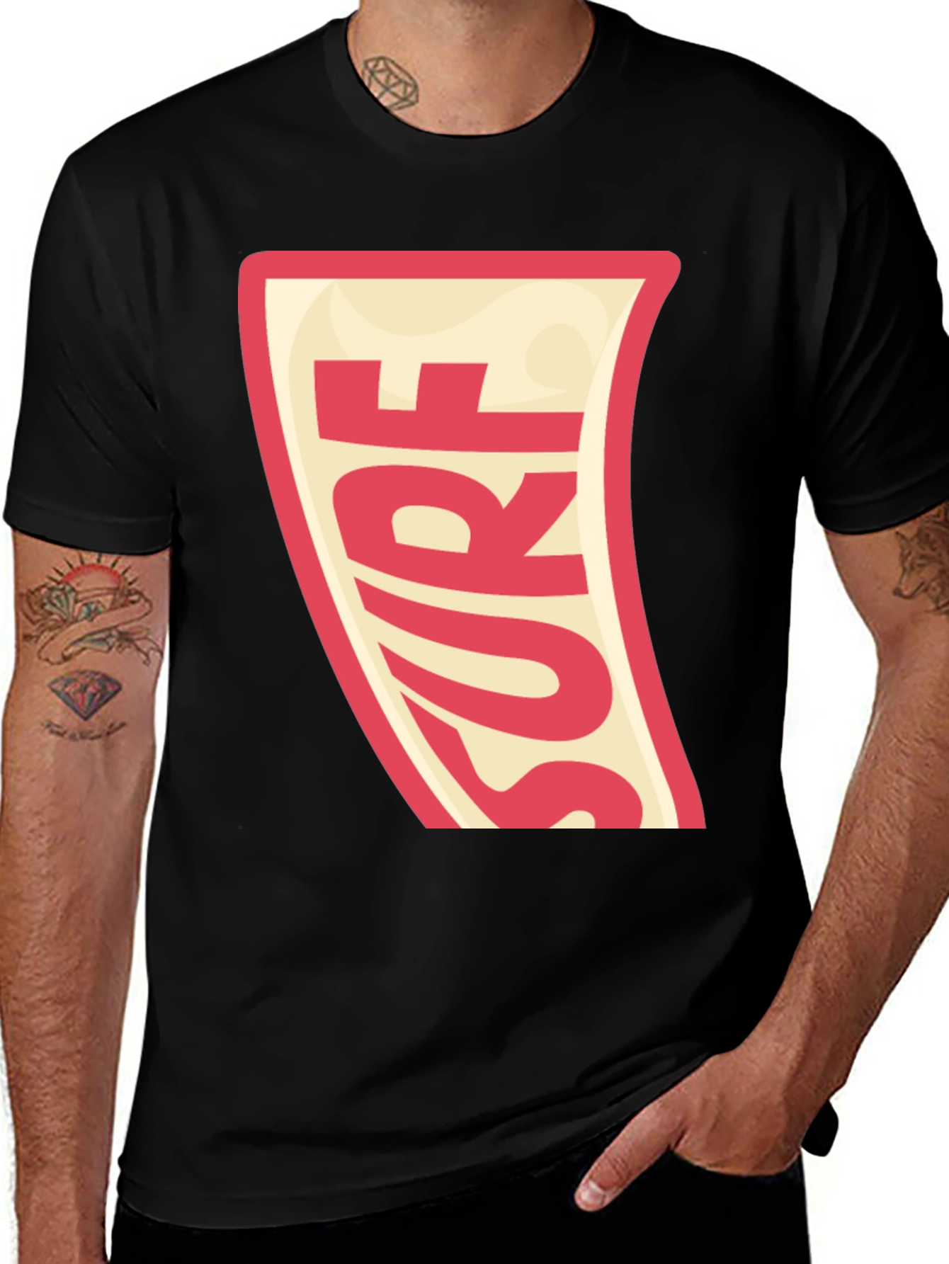 Variant 23 of Surf Graphic Black T-Shirt