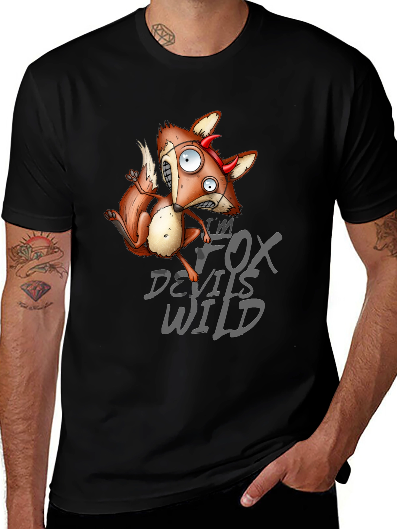 Variant 5 of I'm Fox Devils Wild Graphic T-Shirt