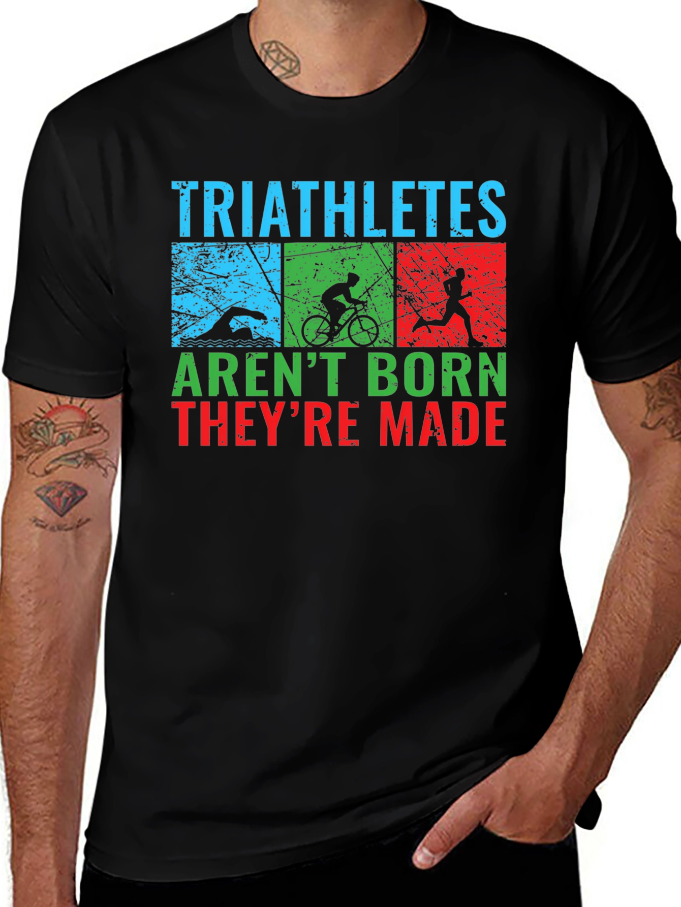 Triathlete T-Shirt: Born vs Made