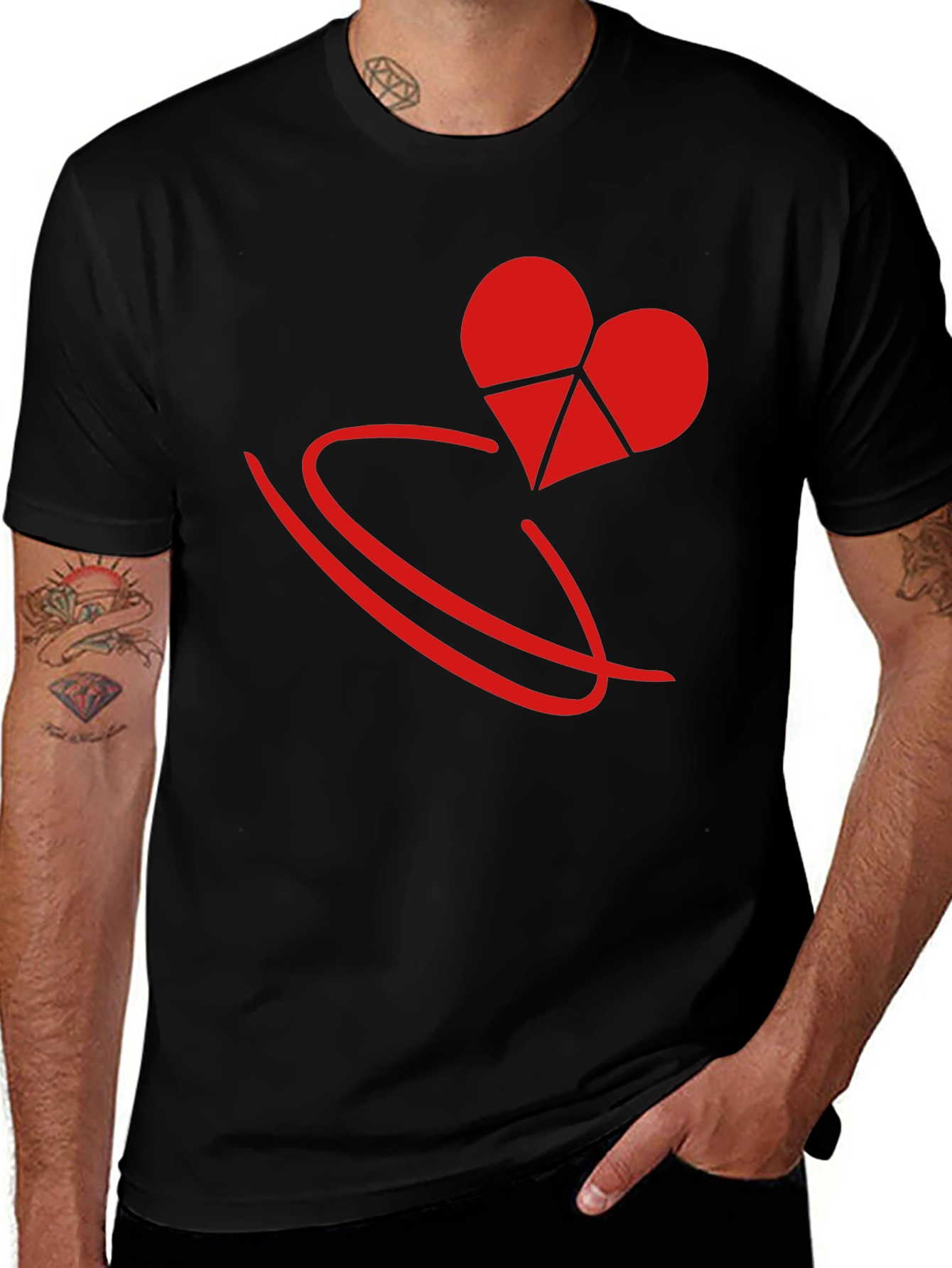 Variant 15 of Broken Heart Graphic Tee - Stylish Men's Casual Shirt