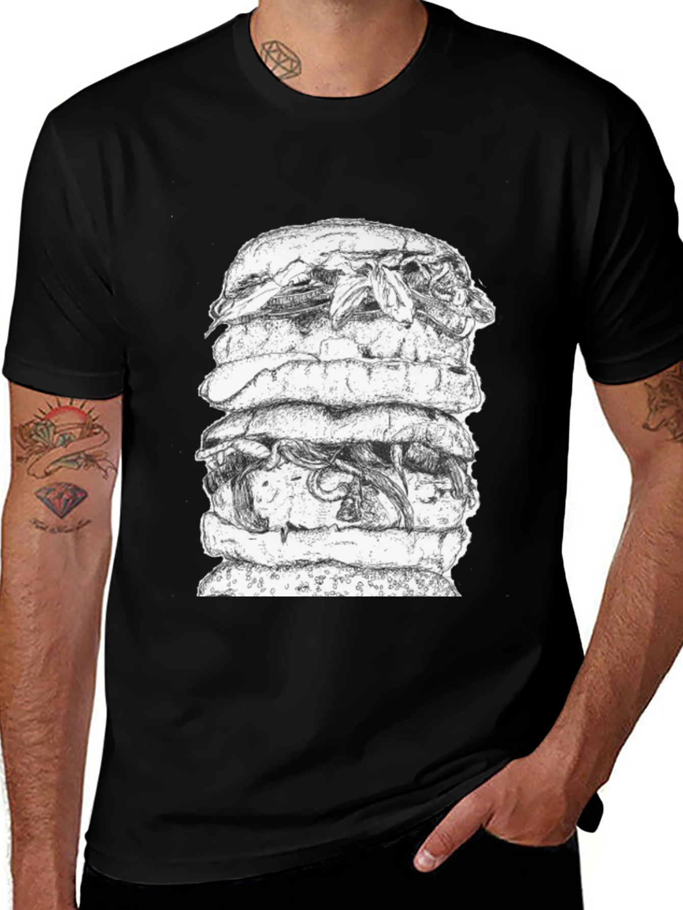 Variant 13 of Burger Graphic T-Shirt