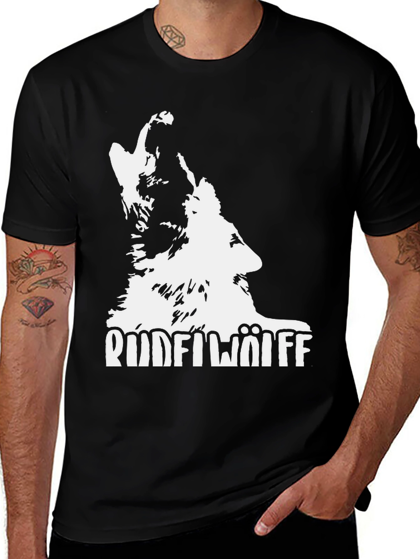 Variant 9 of Black Wolf Pack T-Shirt - Unique Design