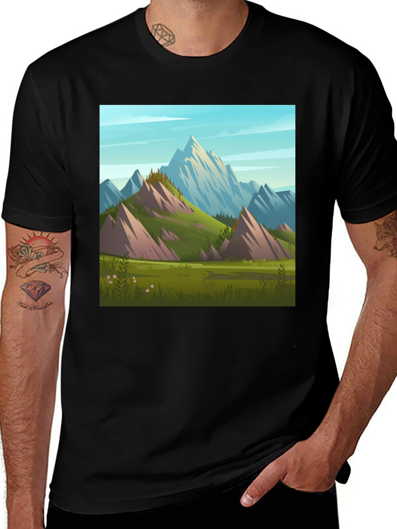 Mountain Vista Graphic Tee - Nature Inspired Design