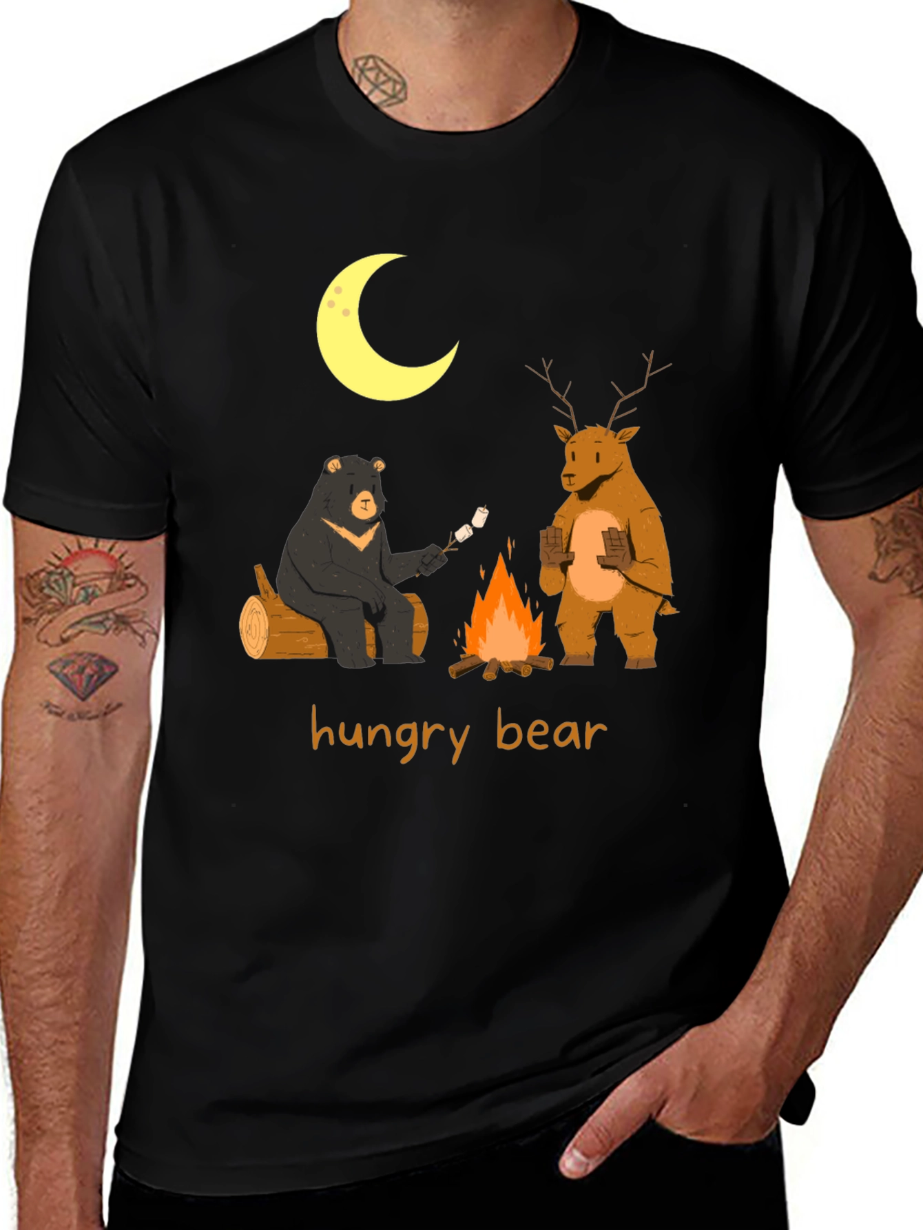 Variant 13 of Hungry Bear Campfire T-Shirt