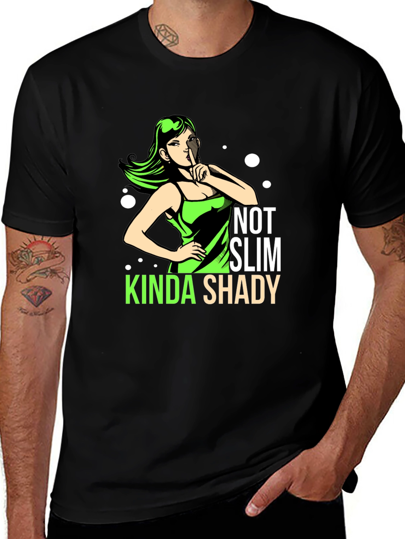 Variant 7 of Kinda Shady Graphic T-Shirt - Black
