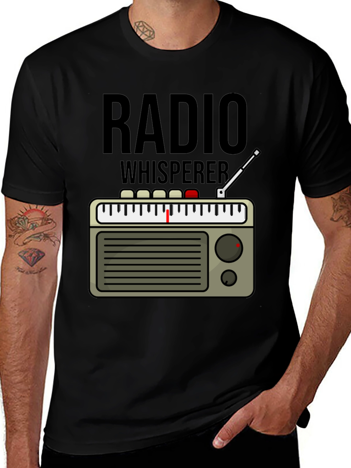 Variant 9 of Radio Whisperer Graphic Tee - Novelty T-Shirt
