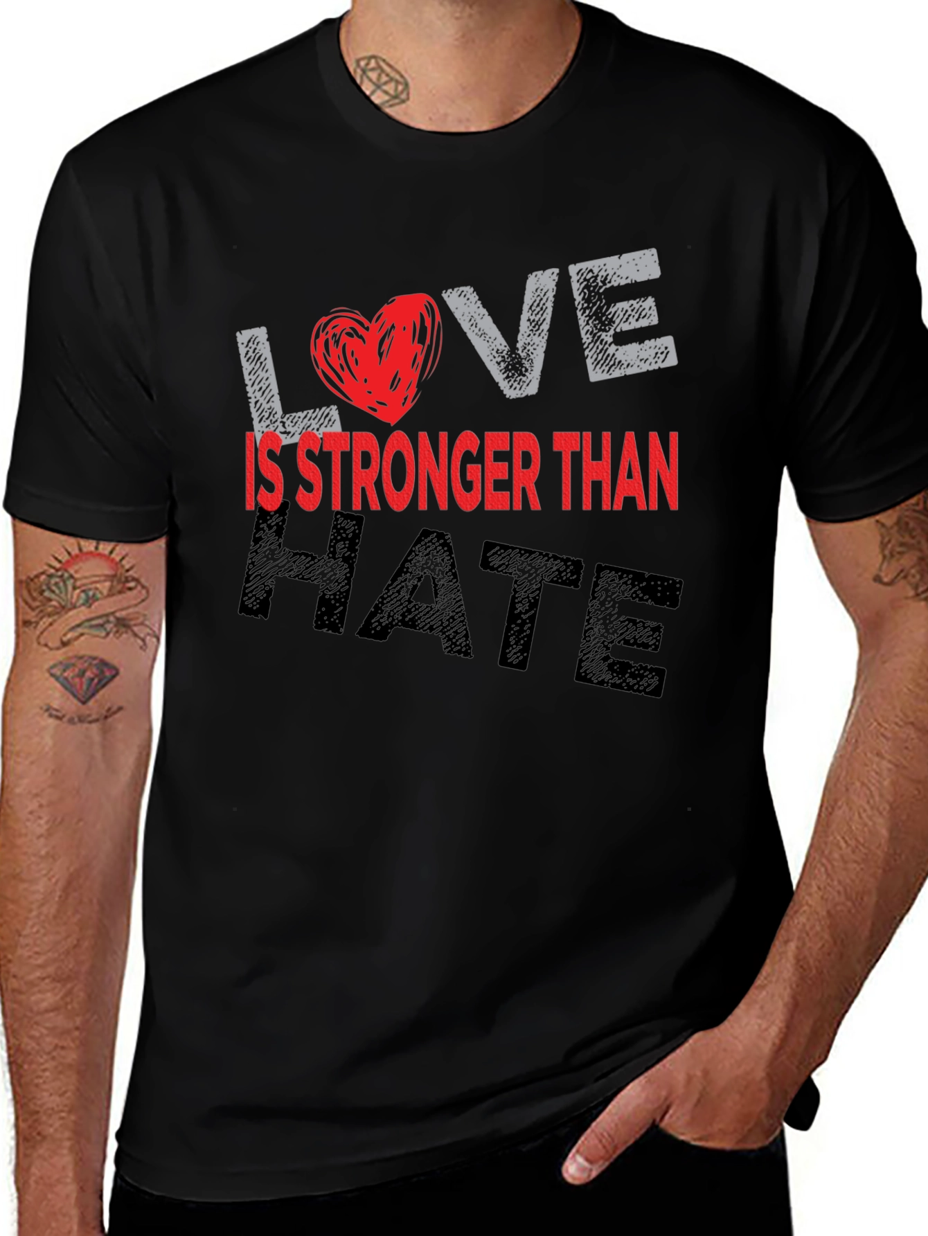 Variant 23 of Love is Stronger Than Hate Graphic Tee