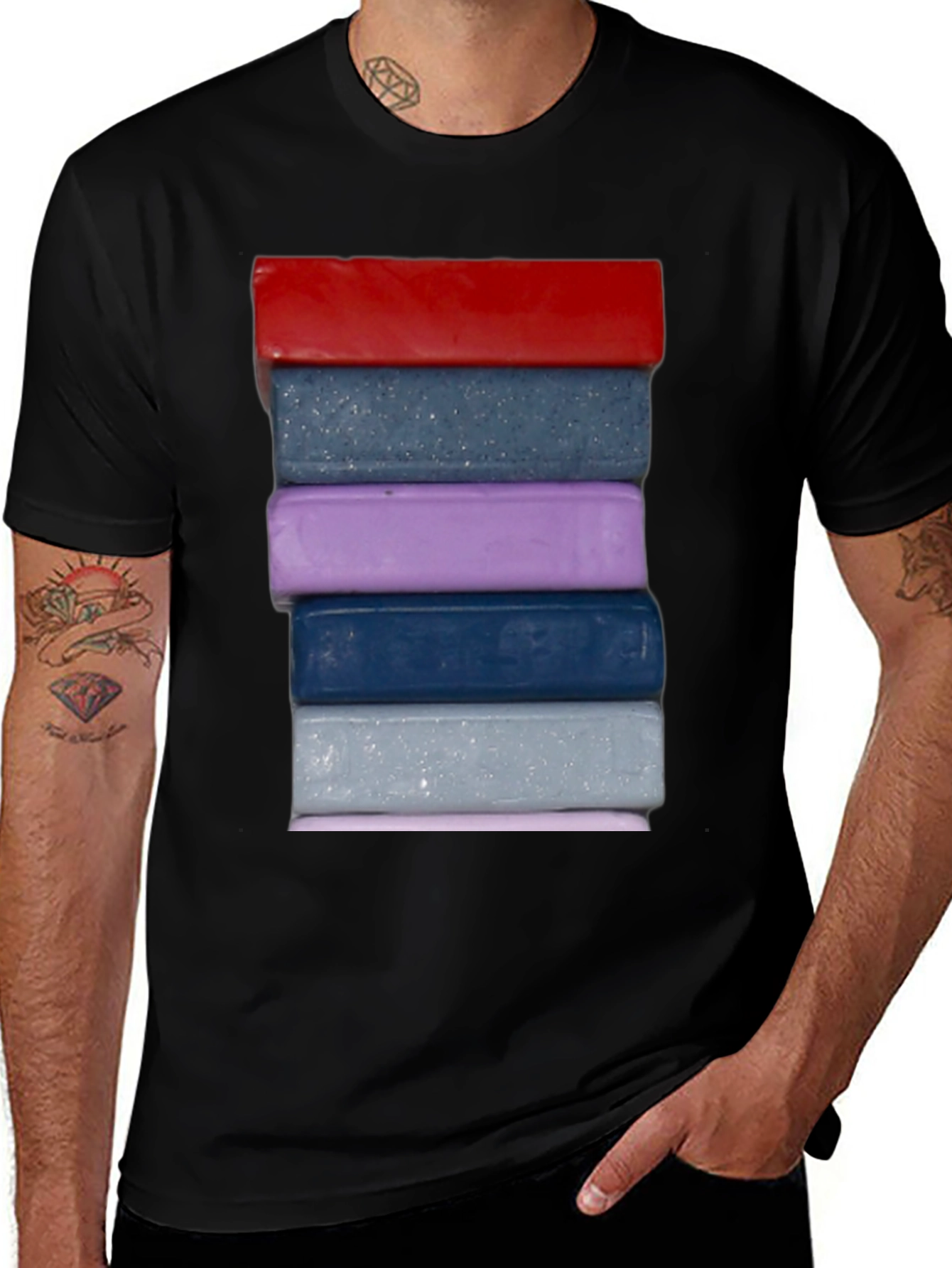 Variant 27 of Colorful Brick Stack Graphic T-Shirt