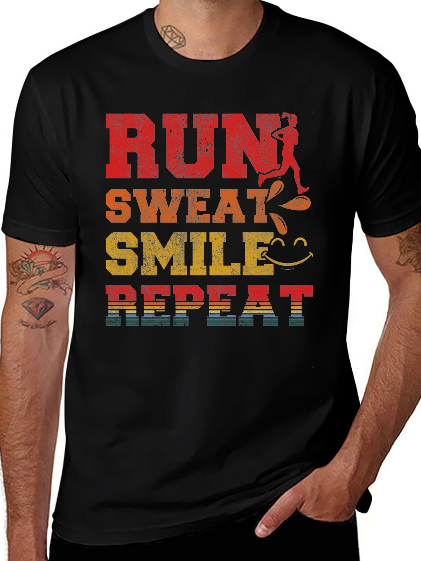 Variant 27 of Run Sweat Smile Repeat Graphic T-Shirt