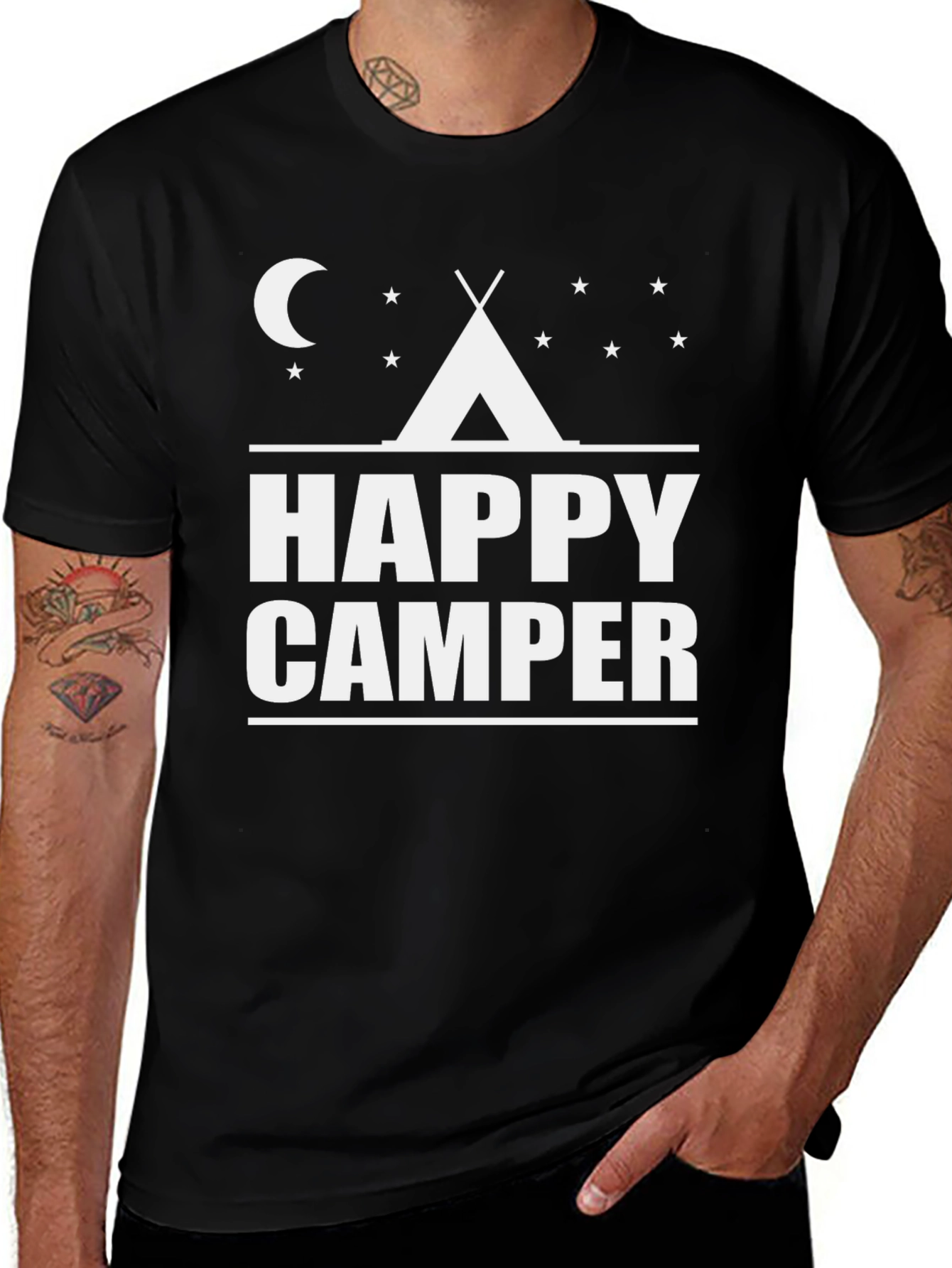 Variant 12 of Happy Camper Graphic Tee - Camping Lover T-Shirt
