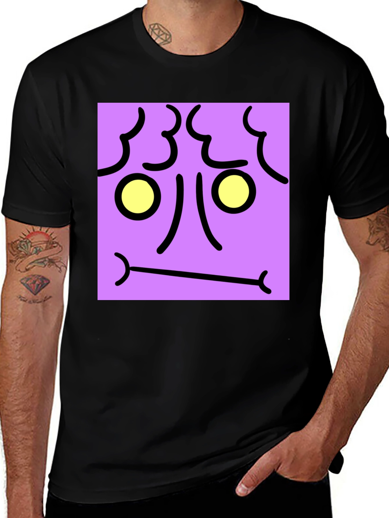 Variant 11 of Purple Expression Graphic Tee - Black