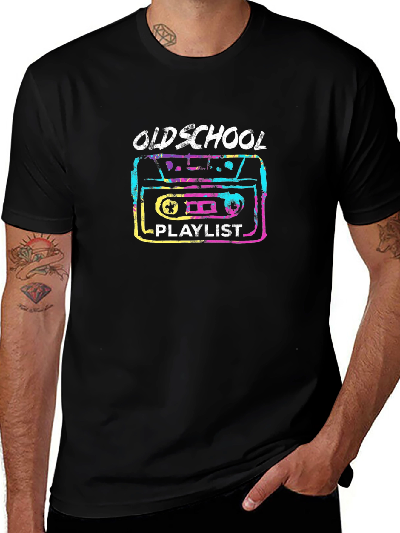 Variant 20 of Oldschool Playlist Graphic T-Shirt