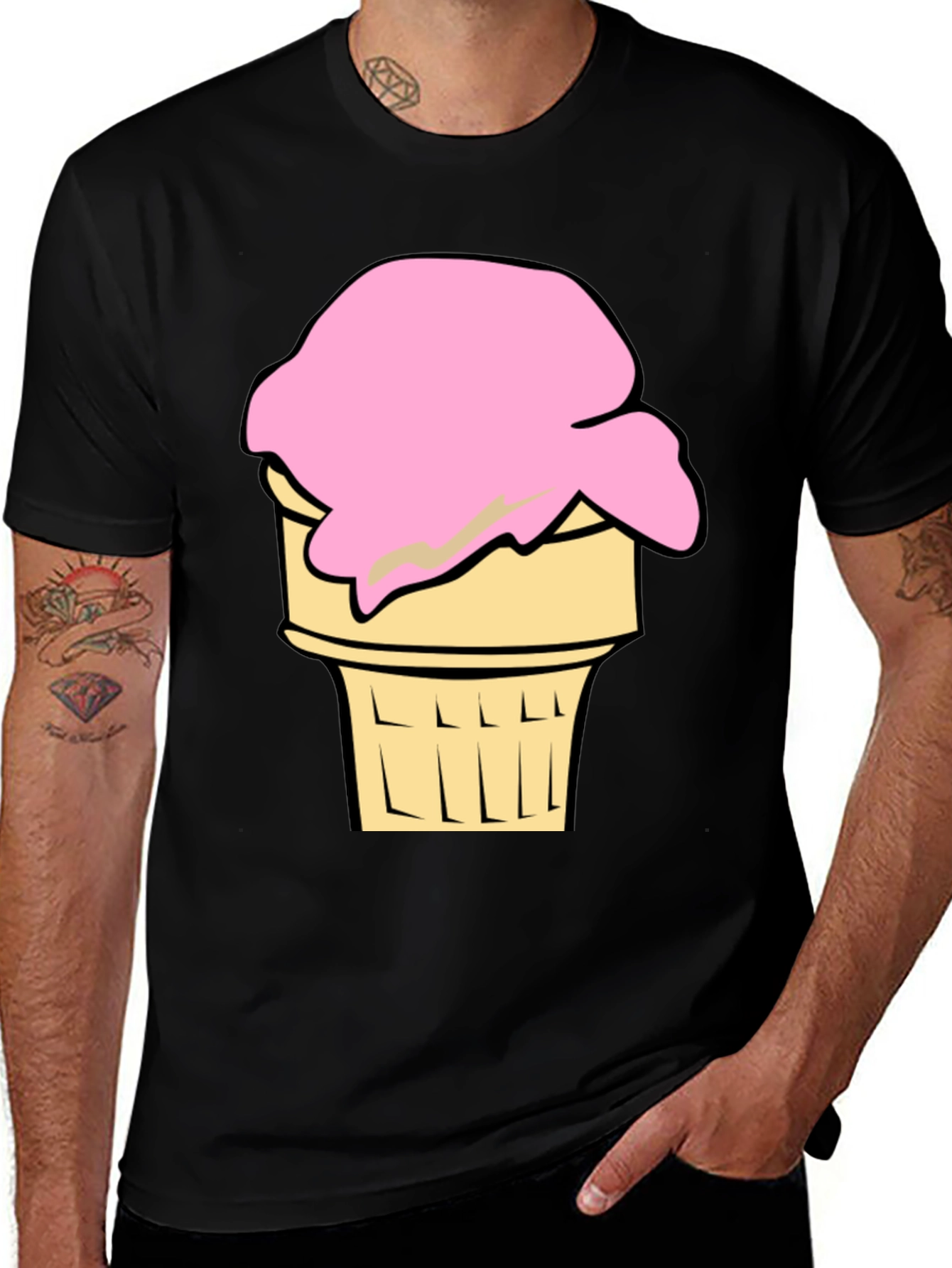 Variant 24 of Ice Cream Cone Graphic Tee - Cool Summer Style