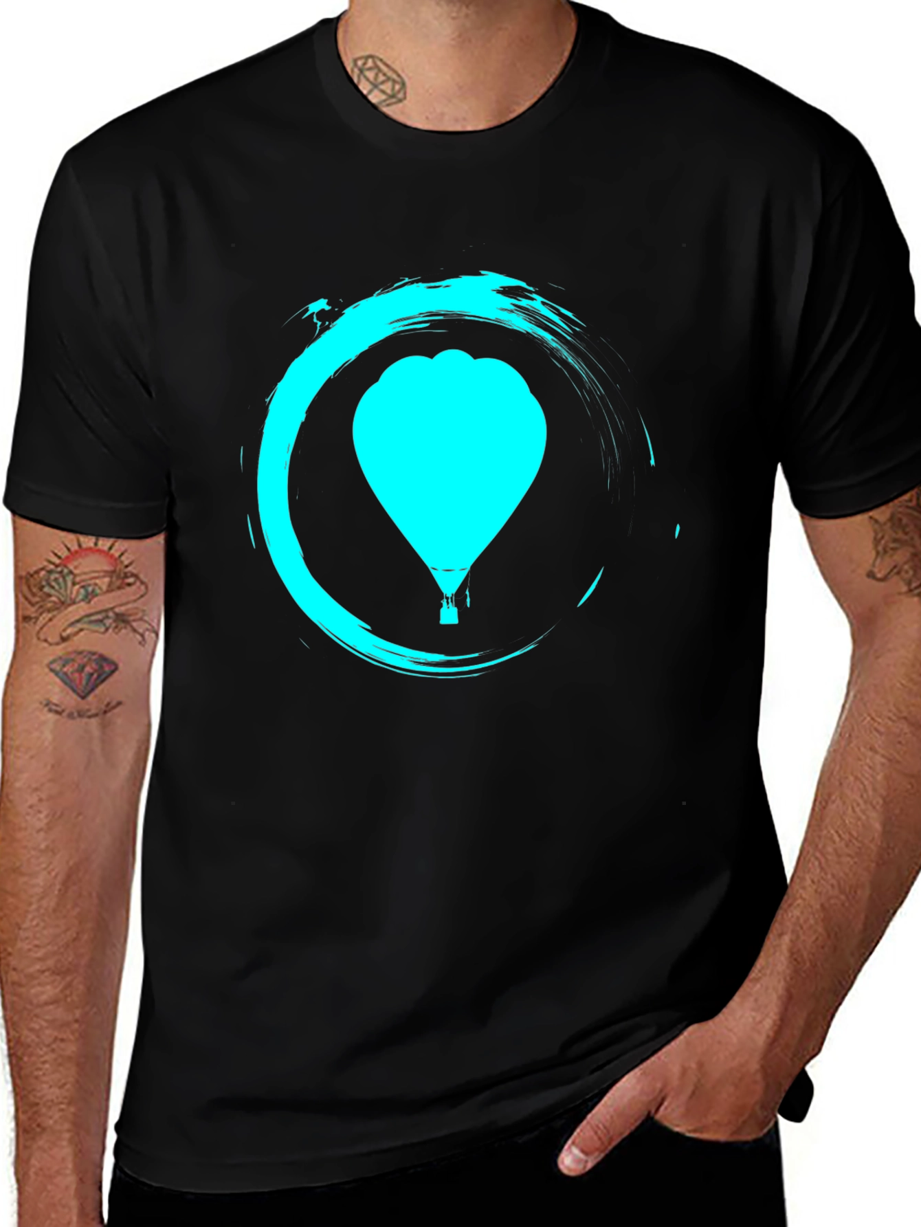 Zen Balloon Black T-Shirt