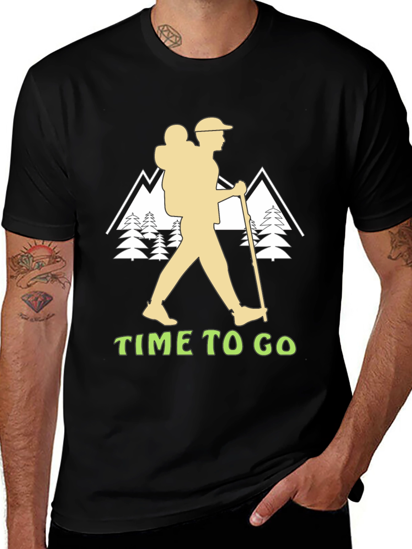 Variant 5 of Time to Go Hiking T-Shirt - Adventure Ready