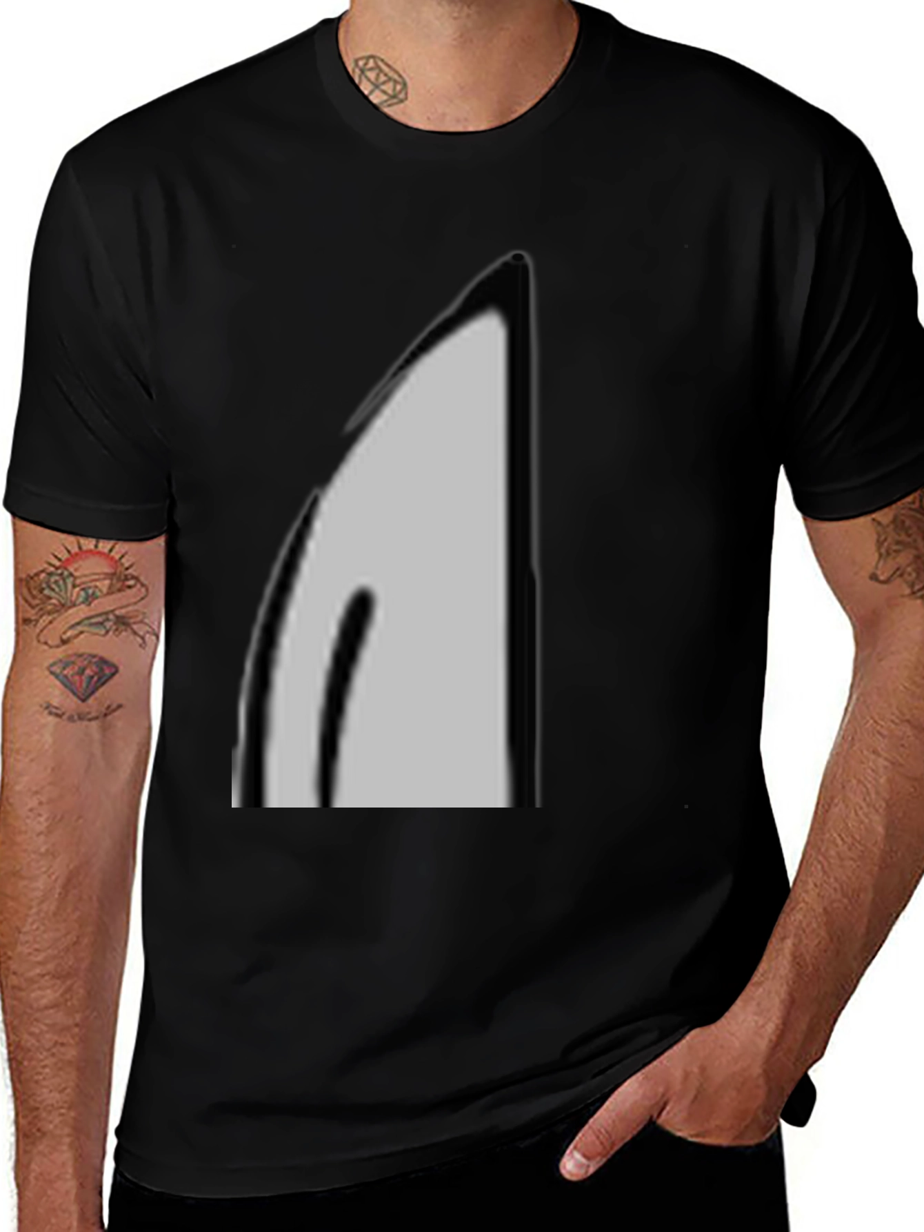 Variant 13 of Minimalist Black T-Shirt - Abstract Graphic Tee