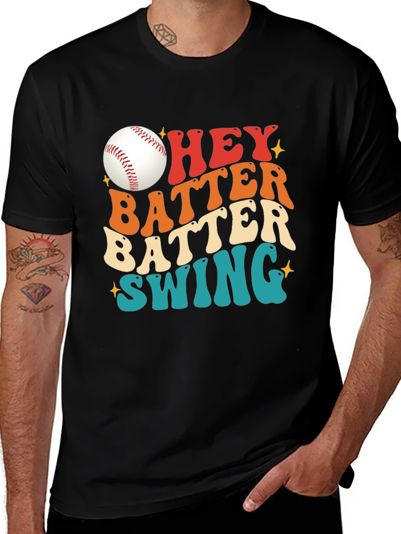 Variant 2 of Hey Batter Batter Swing Baseball T-Shirt