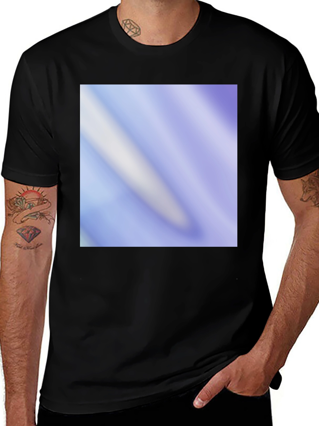 Variant 27 of Men's Graphic Tee - Abstract Blue Design