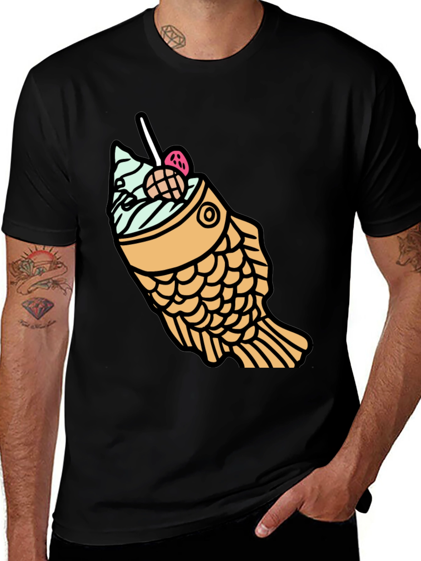 Taiyaki Ice Cream Graphic T-Shirt