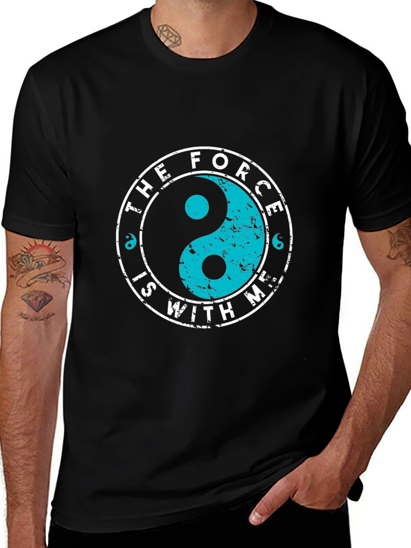 Variant 26 of The Force is With Me Yin Yang Graphic Tee