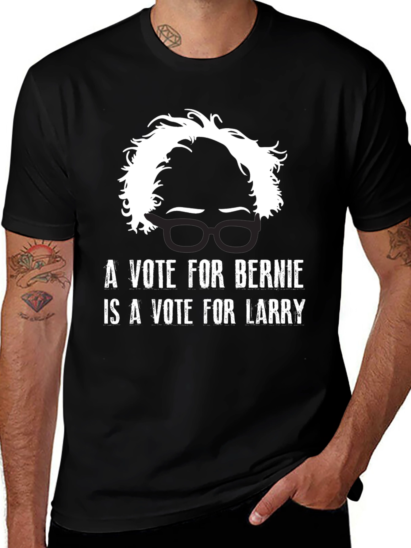 Variant 17 of Bernie Sanders Vote for Larry T-Shirt