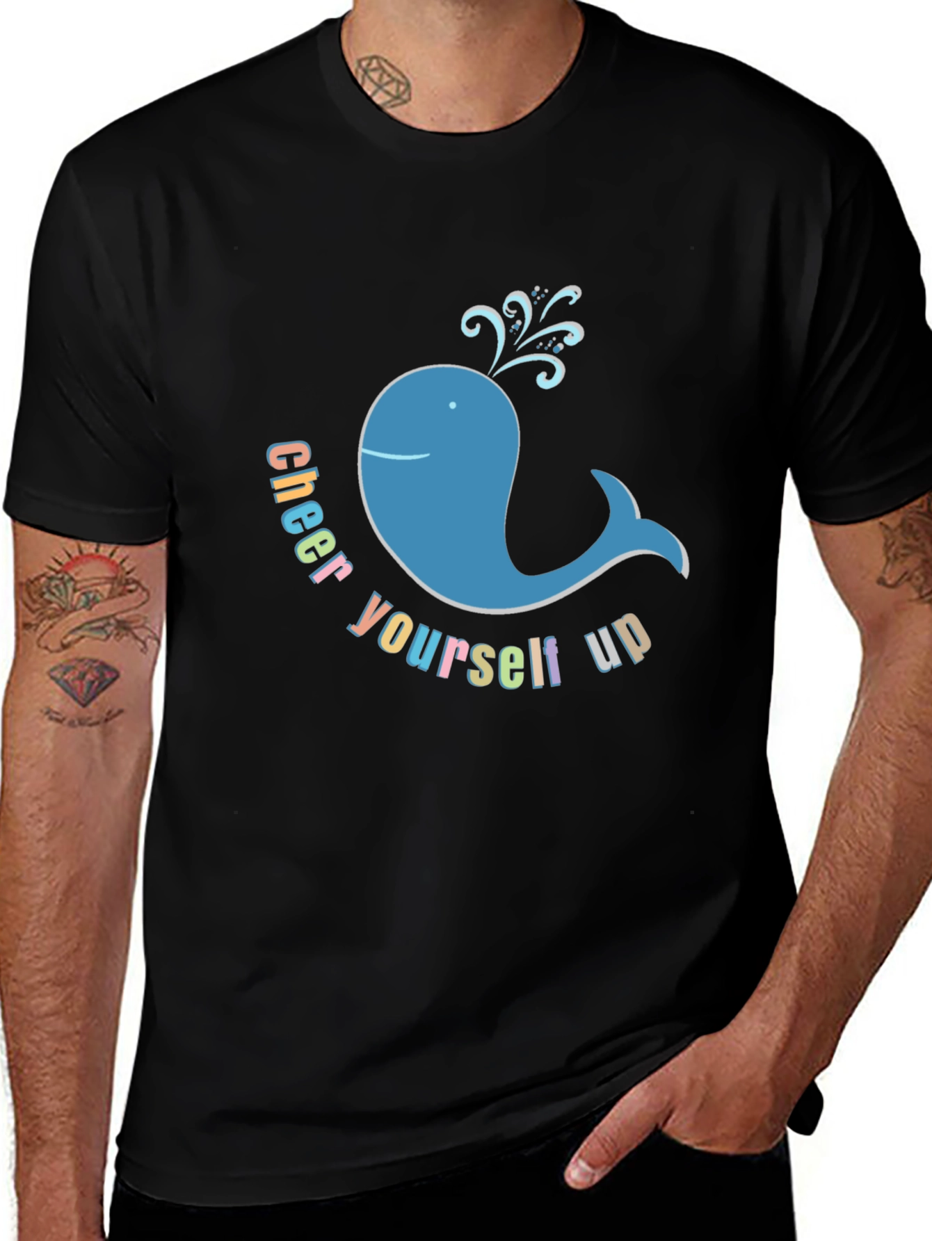 Variant 18 of Cheer Yourself Up Whale Graphic T-Shirt