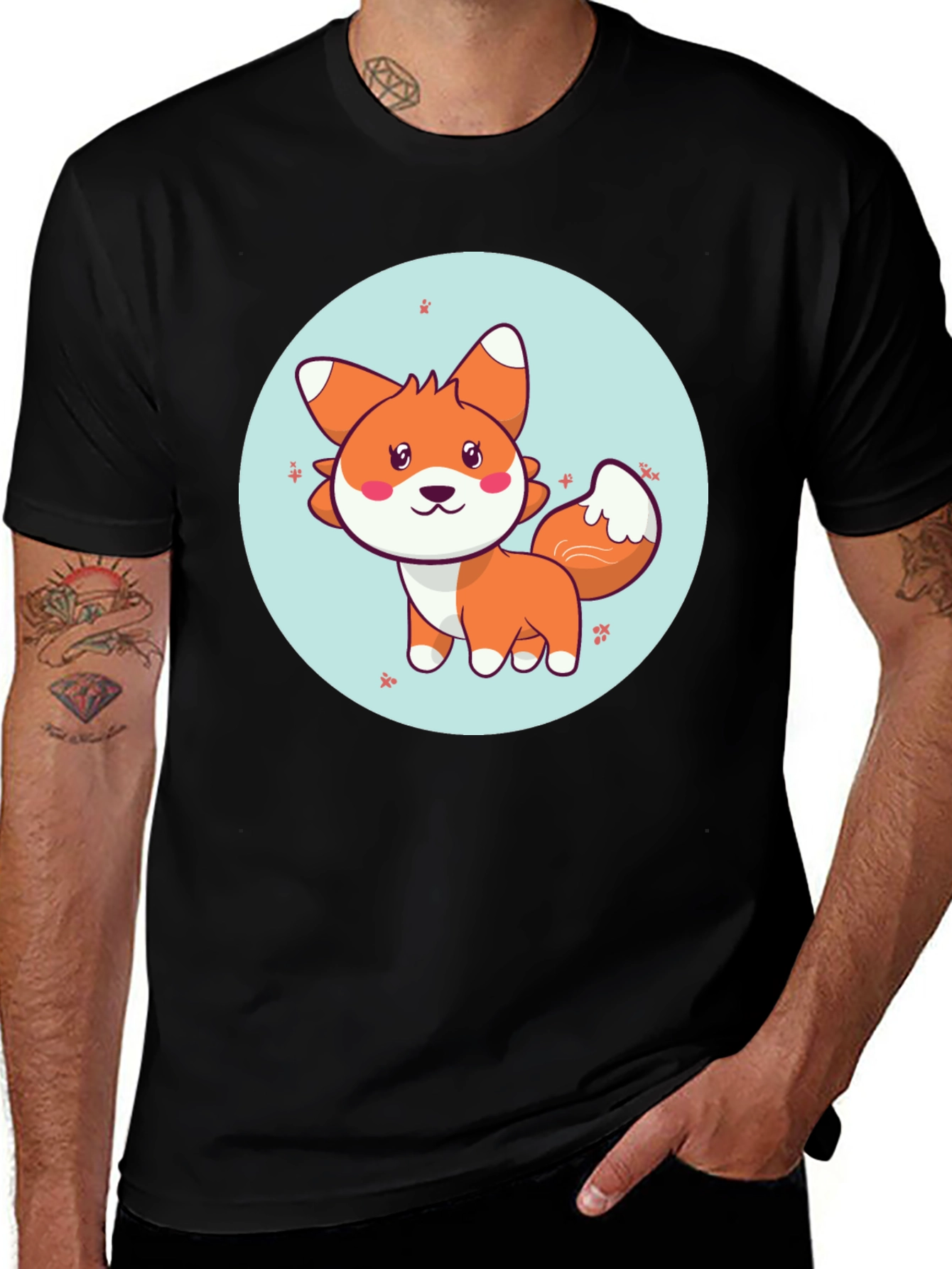 Variant 15 of Cute Fox Graphic T-Shirt - Soft Cotton Blend