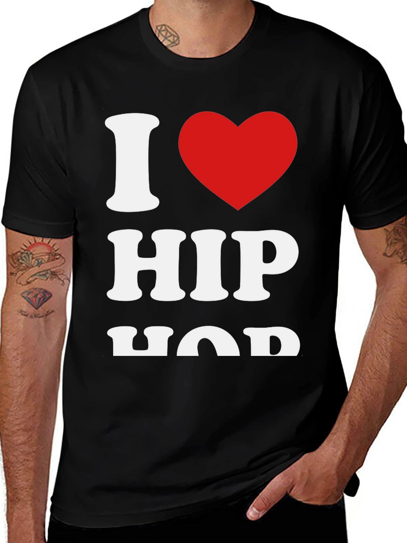 Variant 21 of I Heart Hip Hop Black T-Shirt