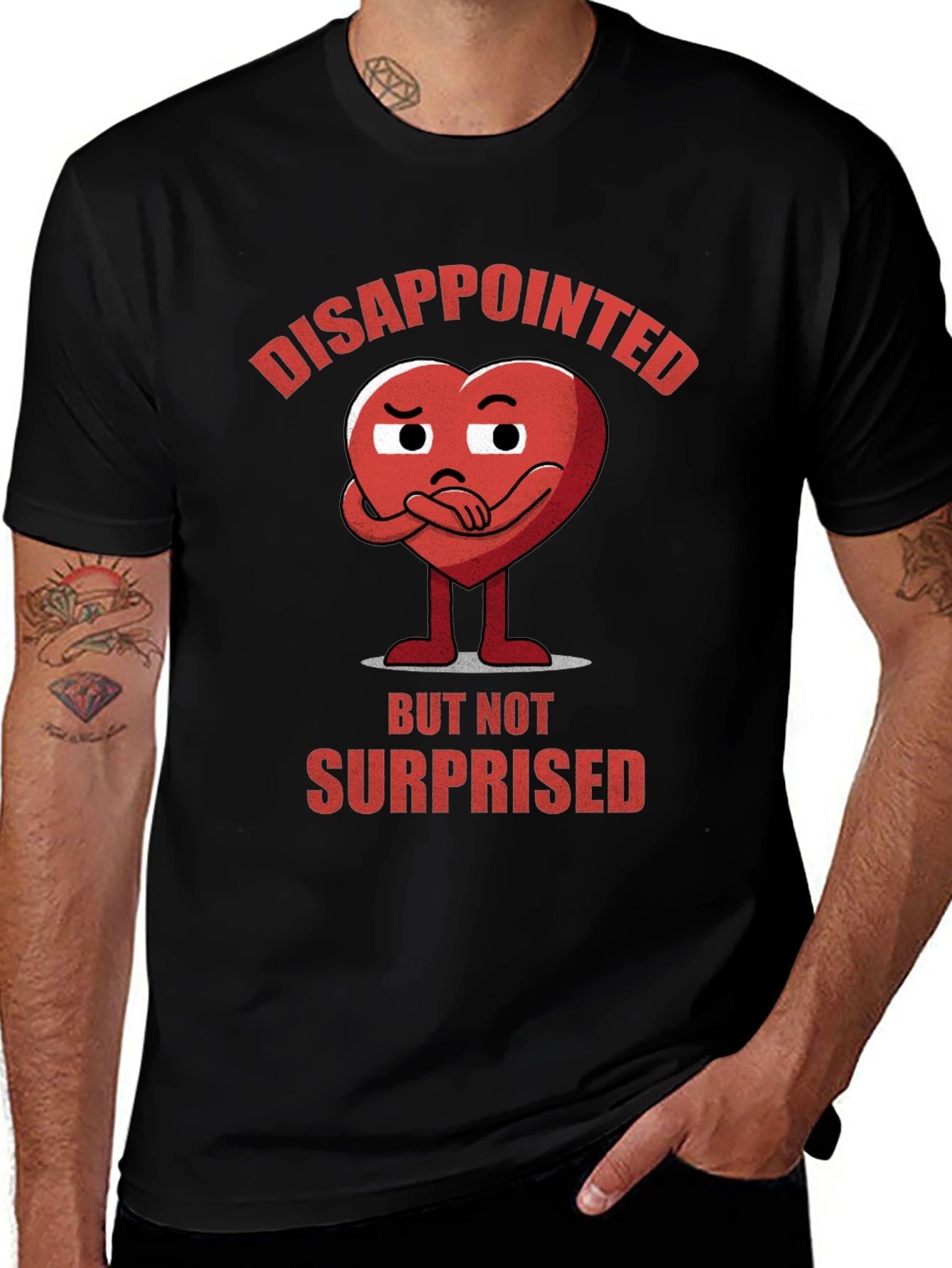 Variant 29 of Disappointed Heart Graphic T-Shirt - Express Your Mood