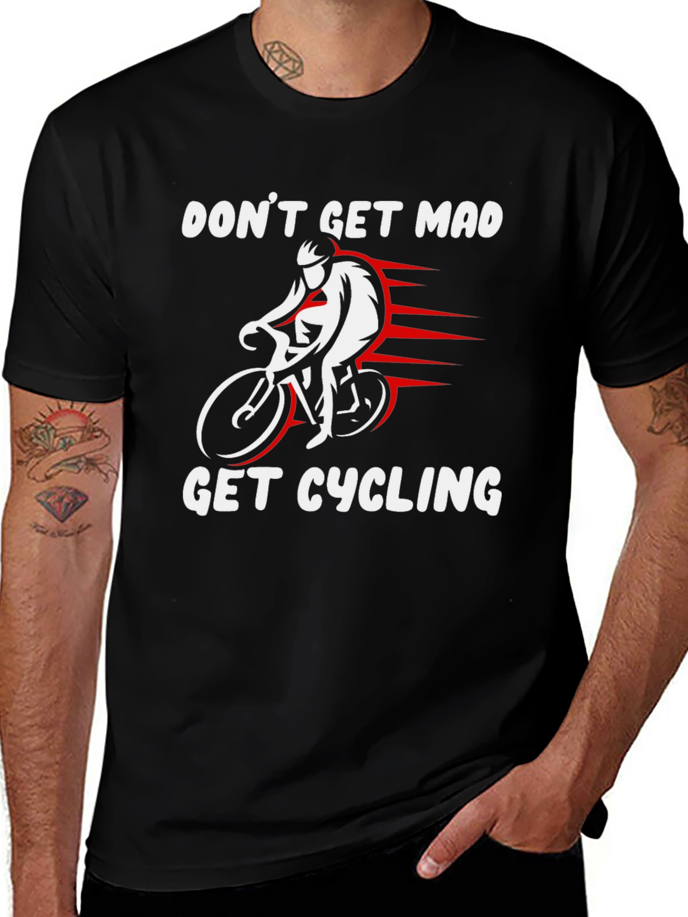 Variant 6 of Don't Get Mad Get Cycling T-Shirt