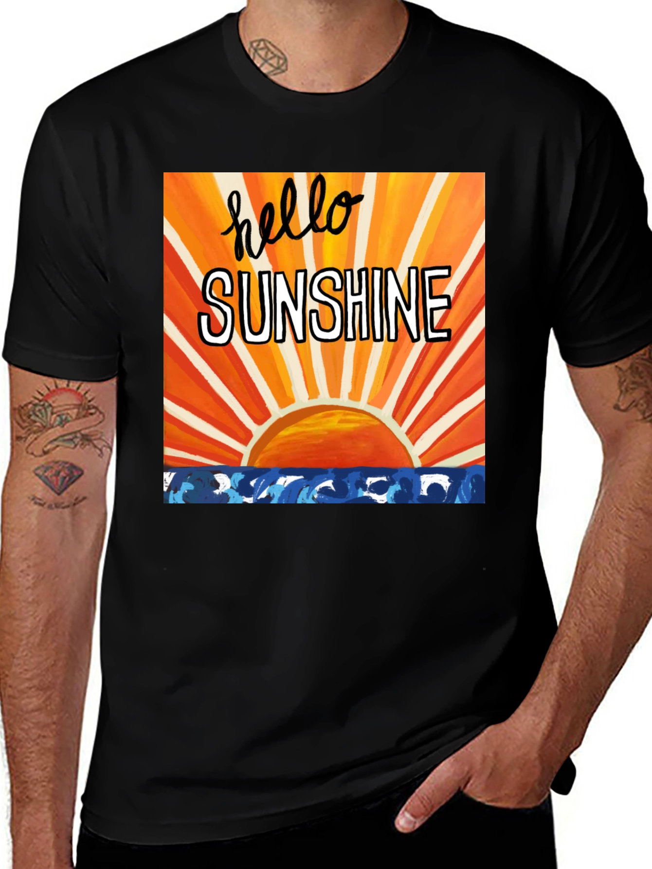 Variant 20 of Hello Sunshine Graphic Tee - Summer Vibes!