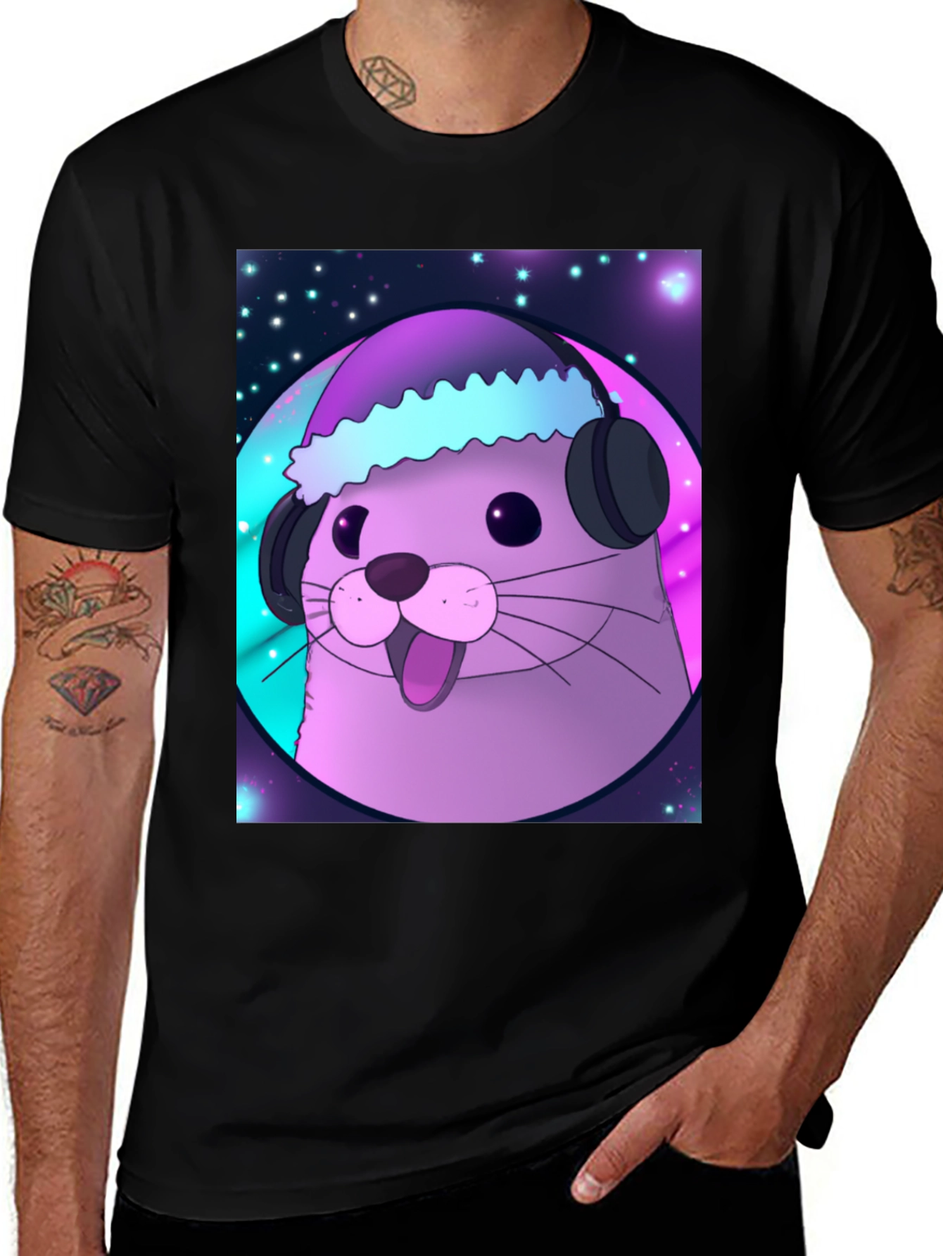 Variant 23 of Otter DJ Graphic Tee - Funky & Fun!