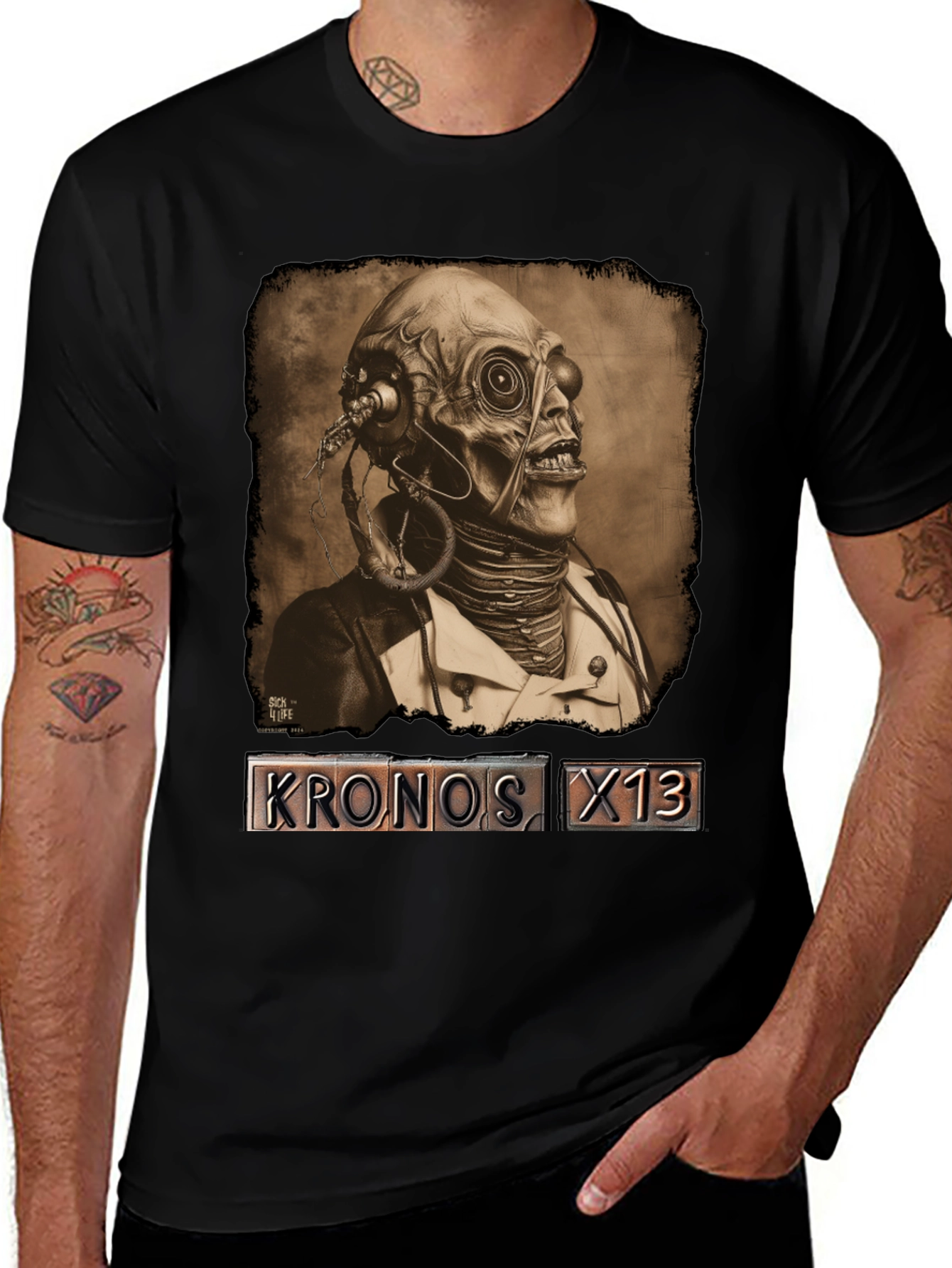 Variant 25 of Kronos X13 Steampunk Creature Graphic Tee