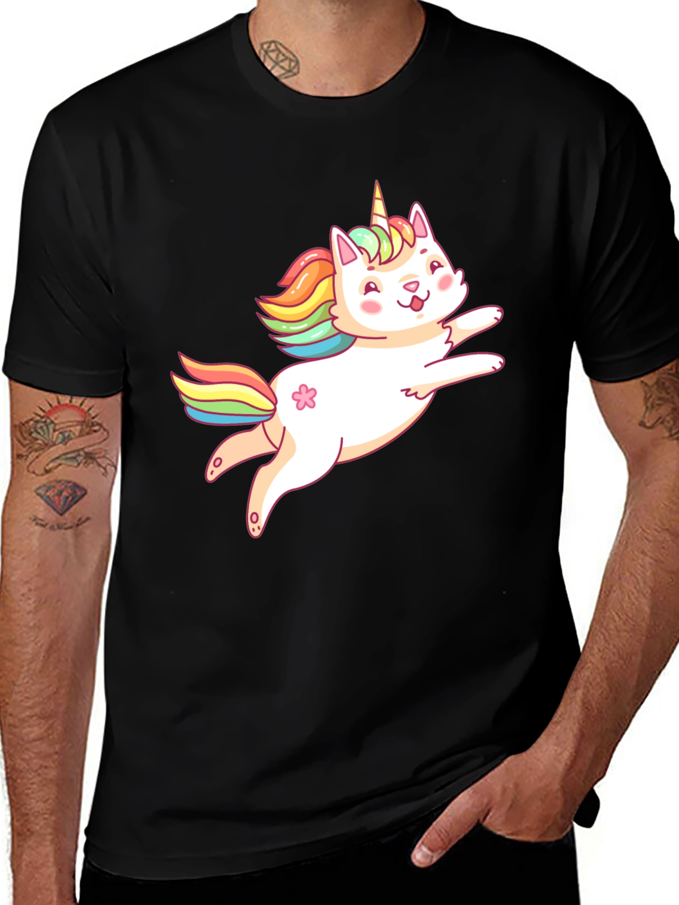 Variant 15 of Unicorn Cat Graphic T-Shirt - Fun Cute Tee