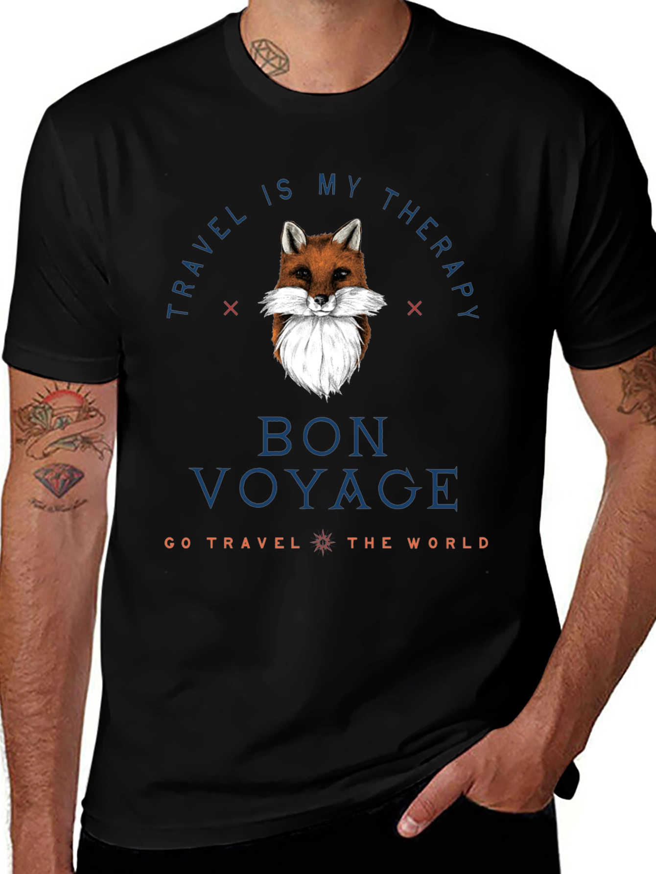 Variant 9 of Travel Therapy Fox Graphic Tee