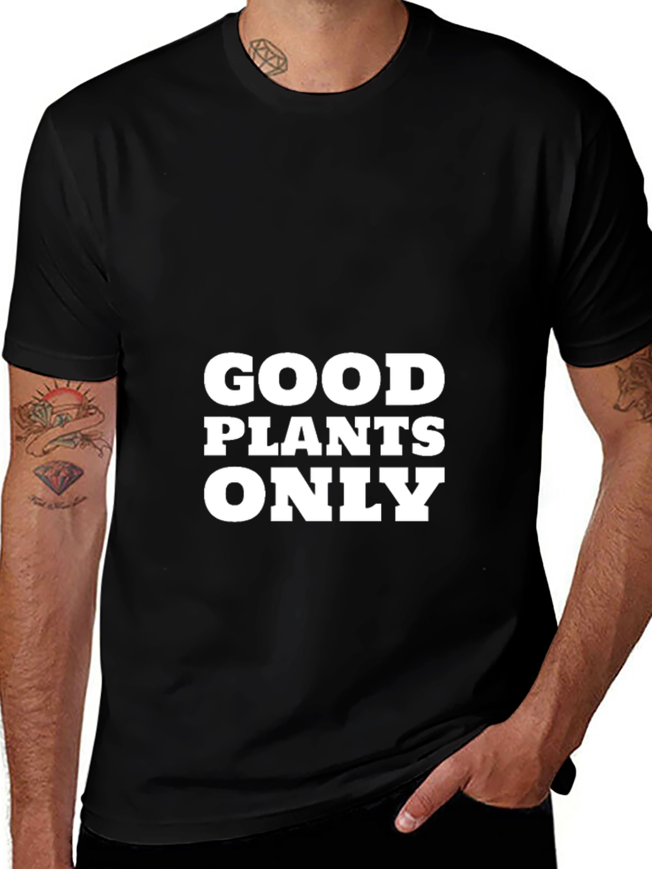 Variant 29 of Good Plants Only T-Shirt - Black, Cotton Blend