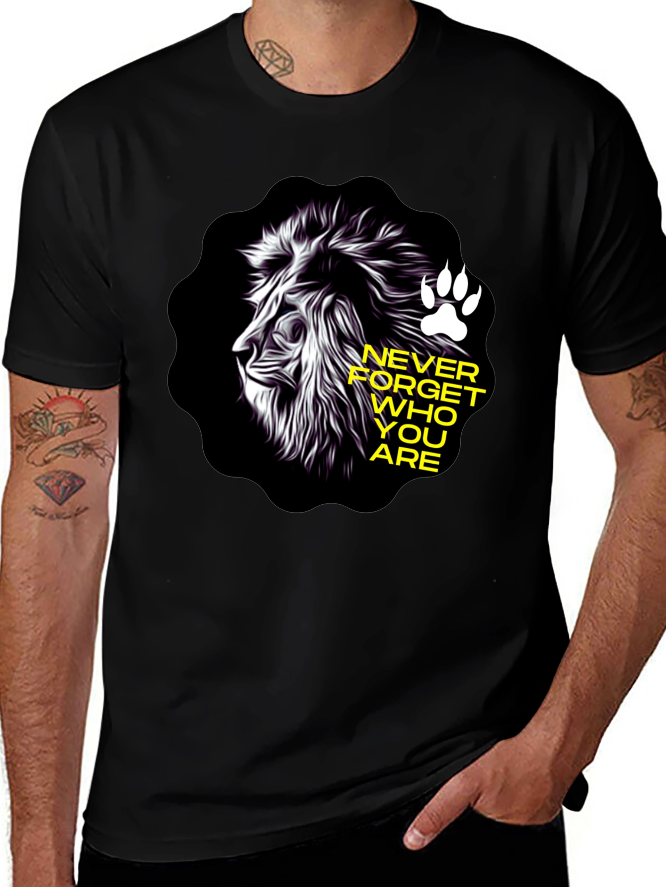 Variant 21 of Lion Graphic Tee - Never Forget Who You Are