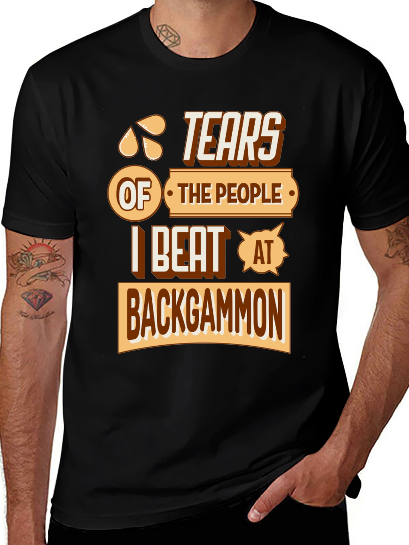 Variant 2 of Tears of People I Beat at Backgammon T-Shirt