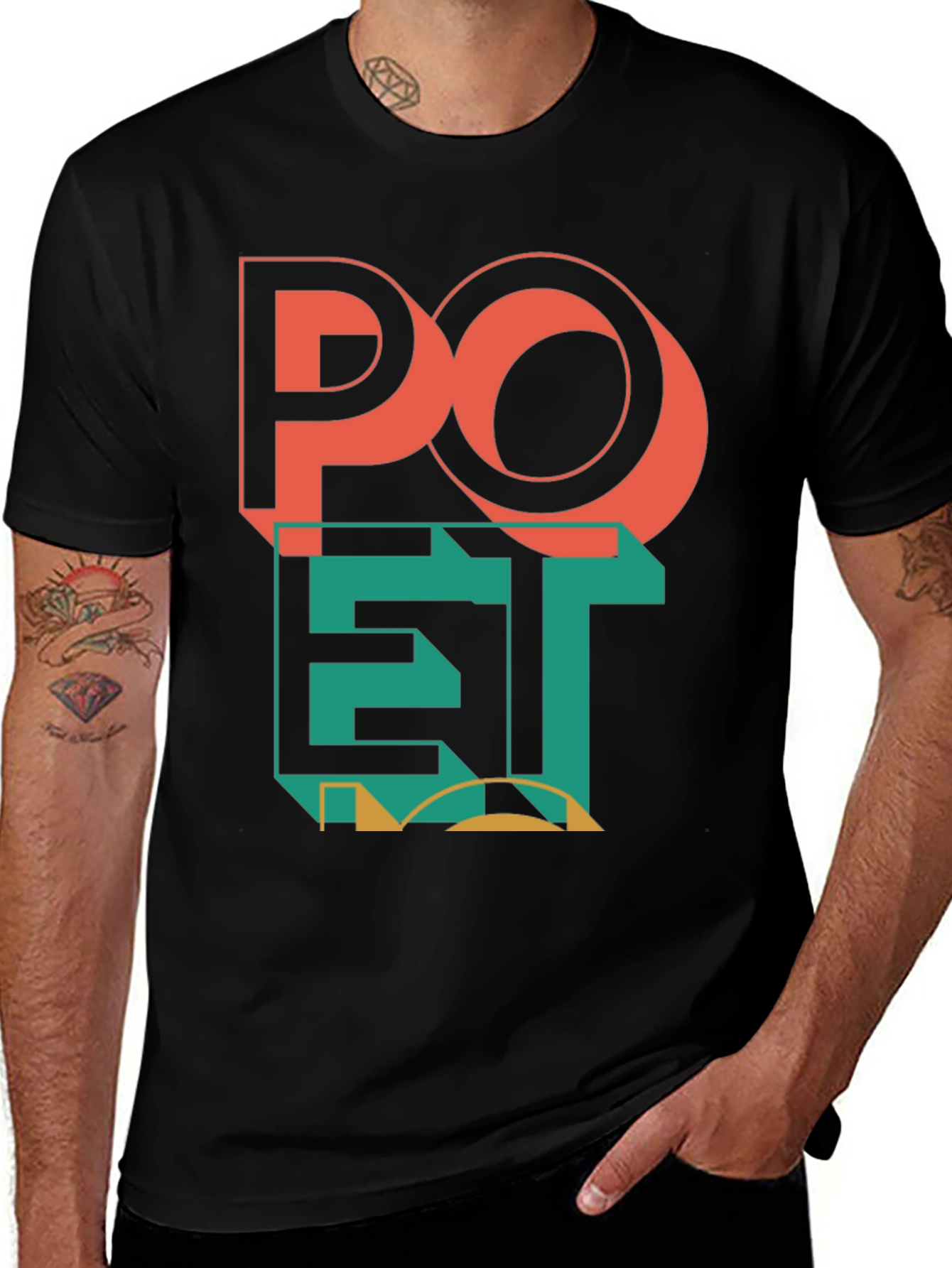 Variant 3 of Poet Graphic T-Shirt - Stylish Artistic Design