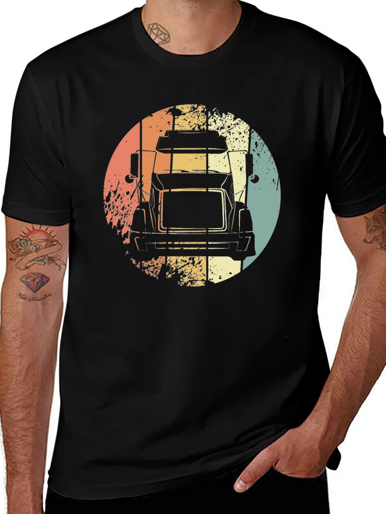 Variant 11 of Retro Trucker Tee - Vintage Style Truck Graphic T-Shirt