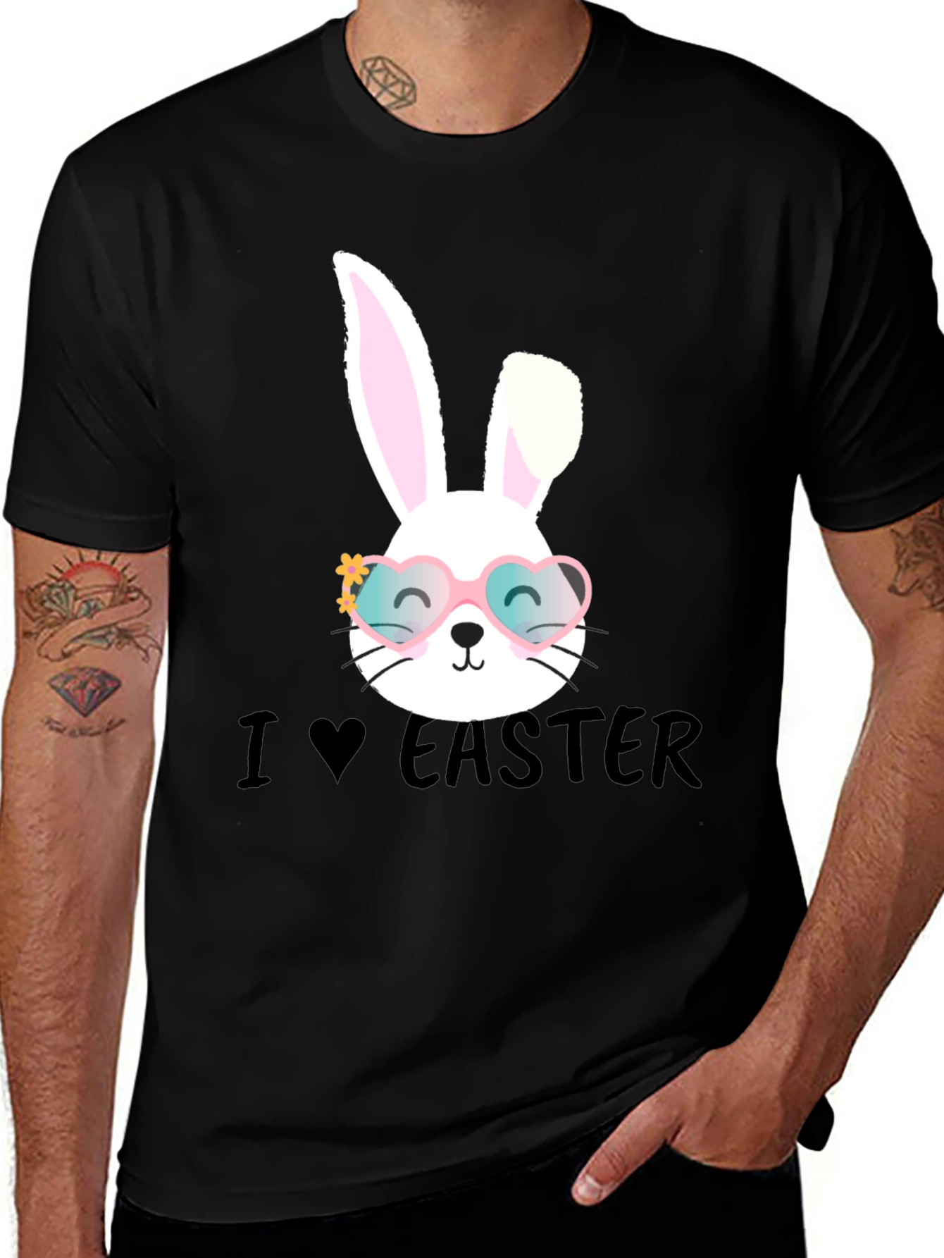 Variant 14 of I Love Easter Bunny Heart Glasses T-Shirt