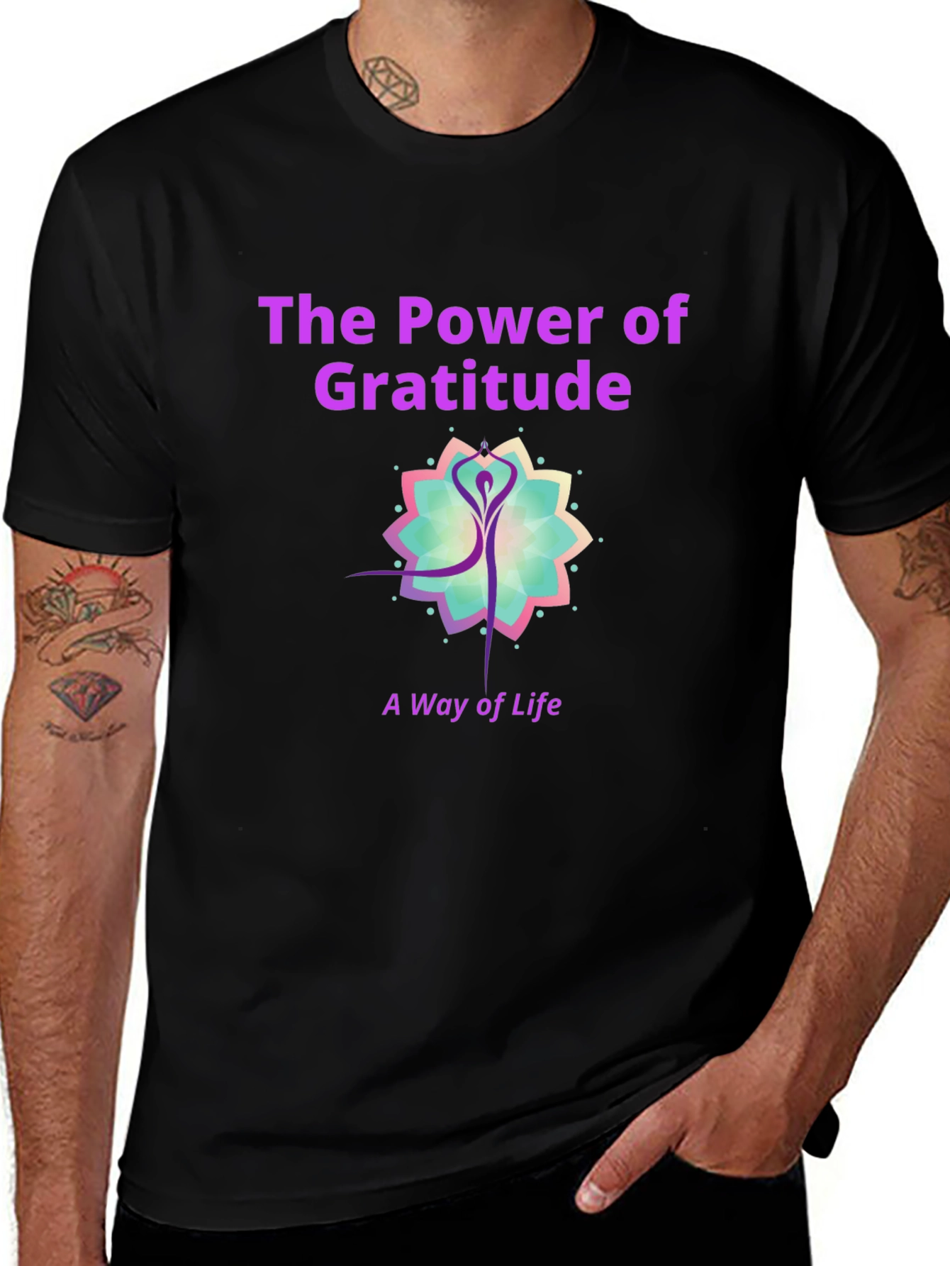 Variant 10 of Power of Gratitude Black T-Shirt