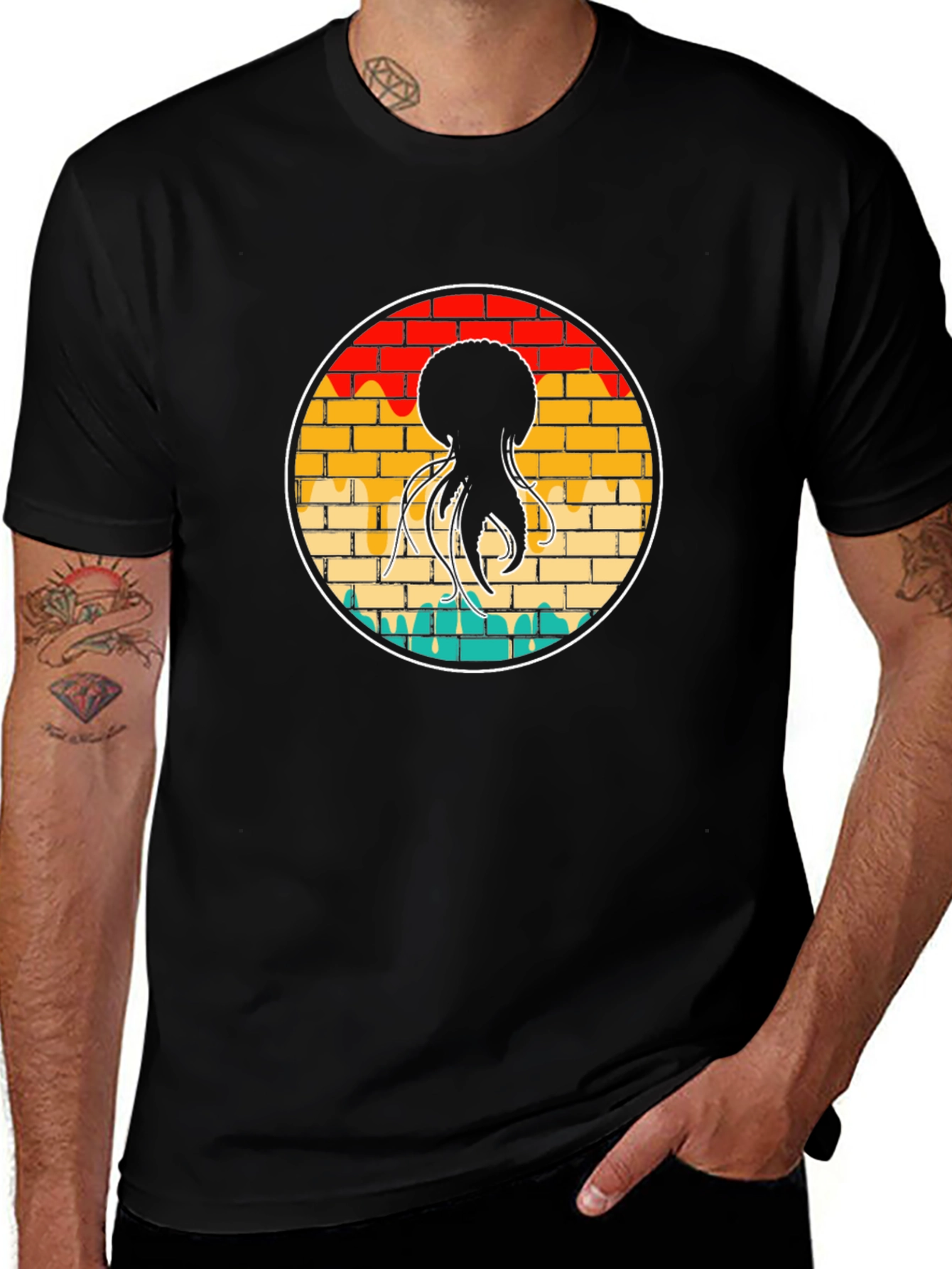 Variant 7 of Retro Jellyfish Graphic T-Shirt