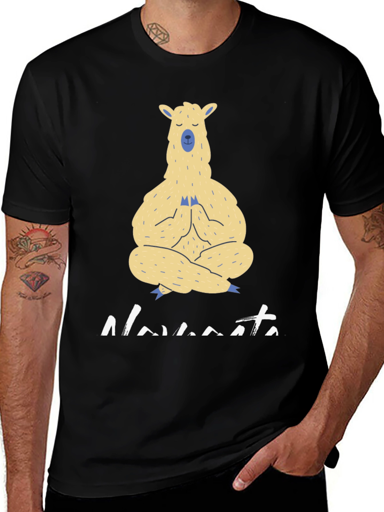 Variant 28 of Zen Llama T-Shirt: Meditating Graphic Tee