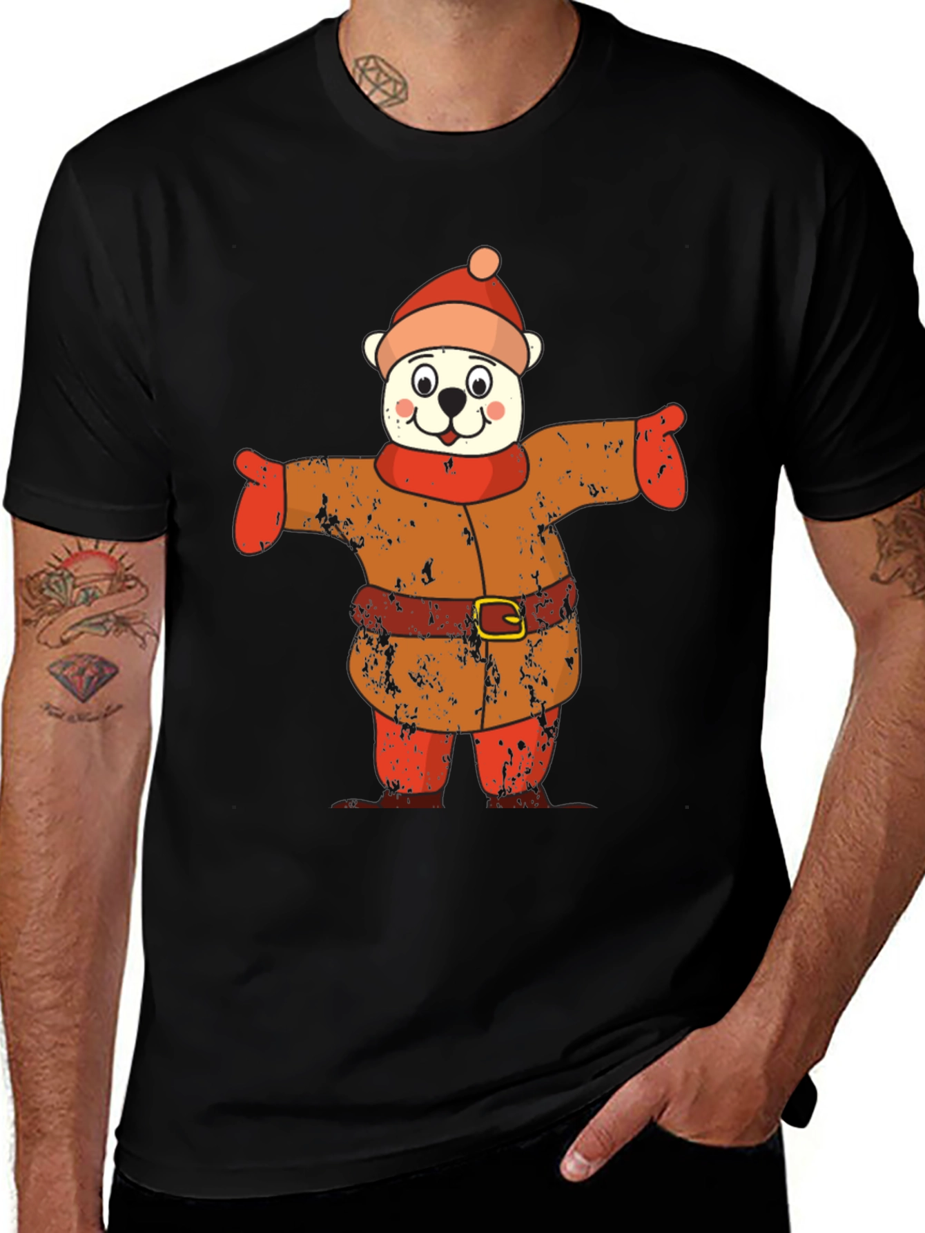 Variant 27 of Bear in Winter Outfit Graphic Tee