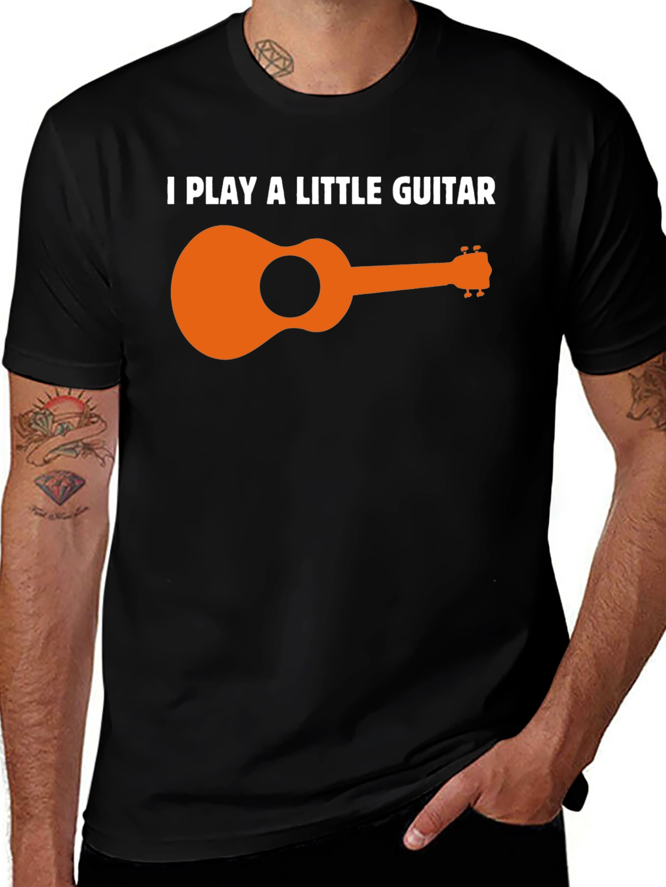 Variant 23 of I Play a Little Guitar T-Shirt