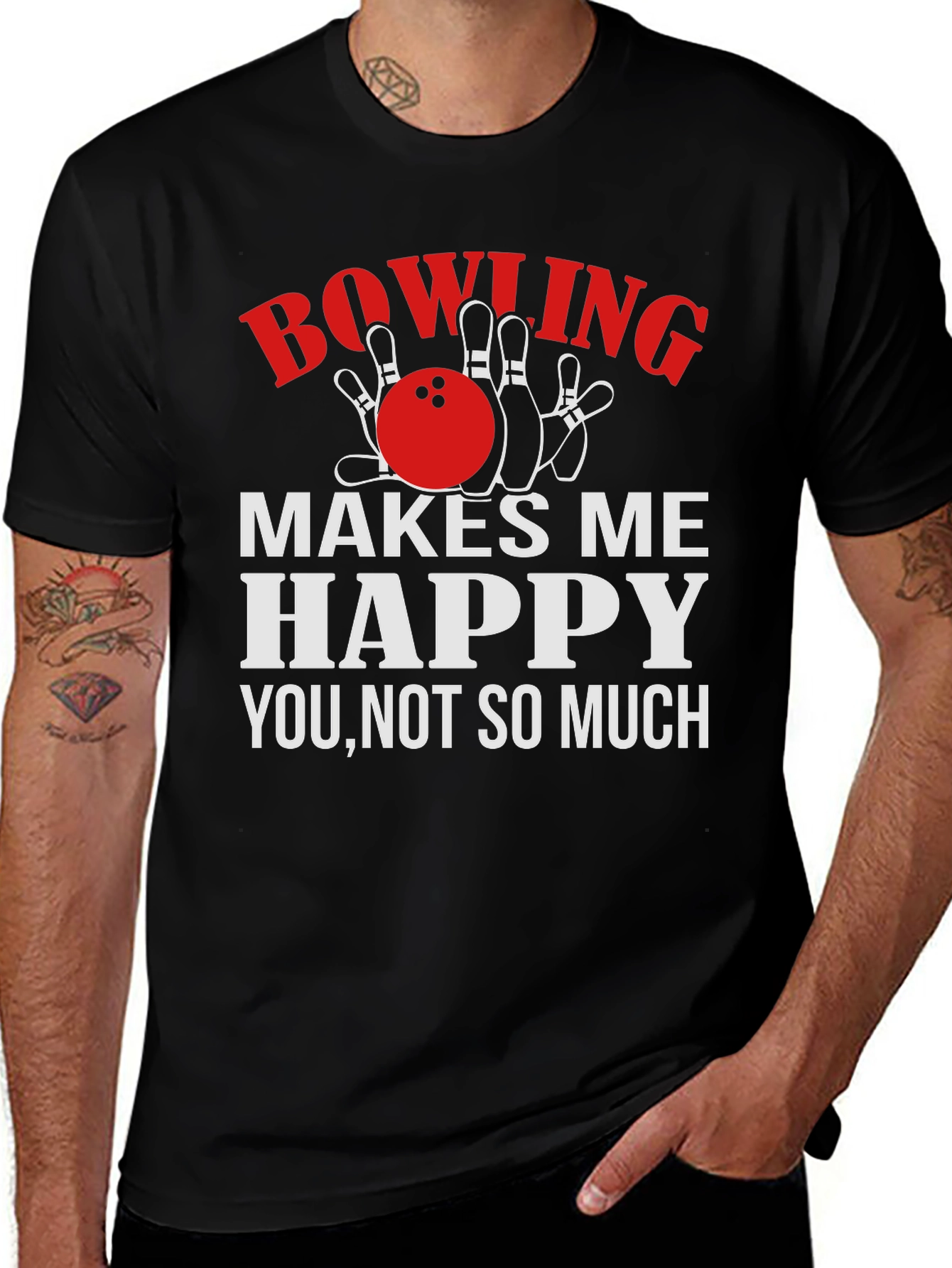 Variant 11 of Bowling Makes Me Happy T-Shirt